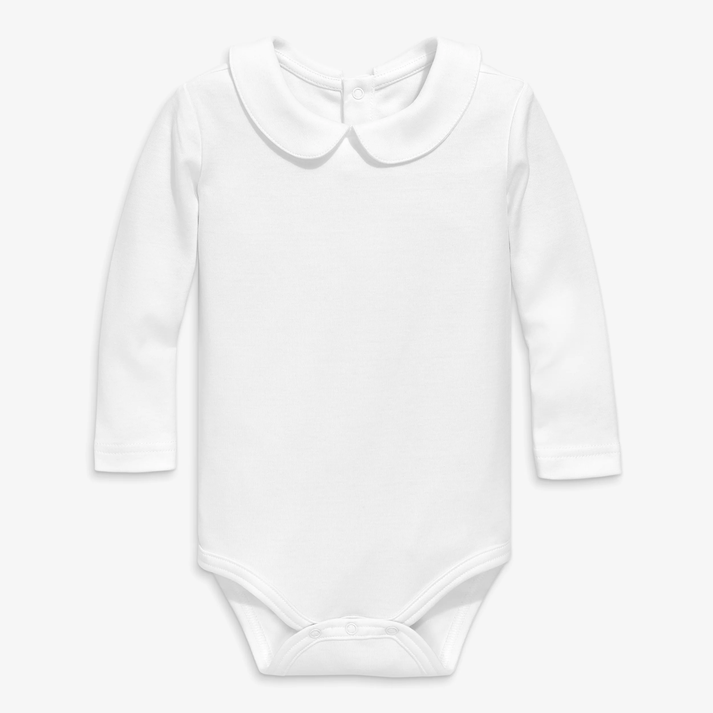 Organic long sleeve peter pan babysuit - Image 4