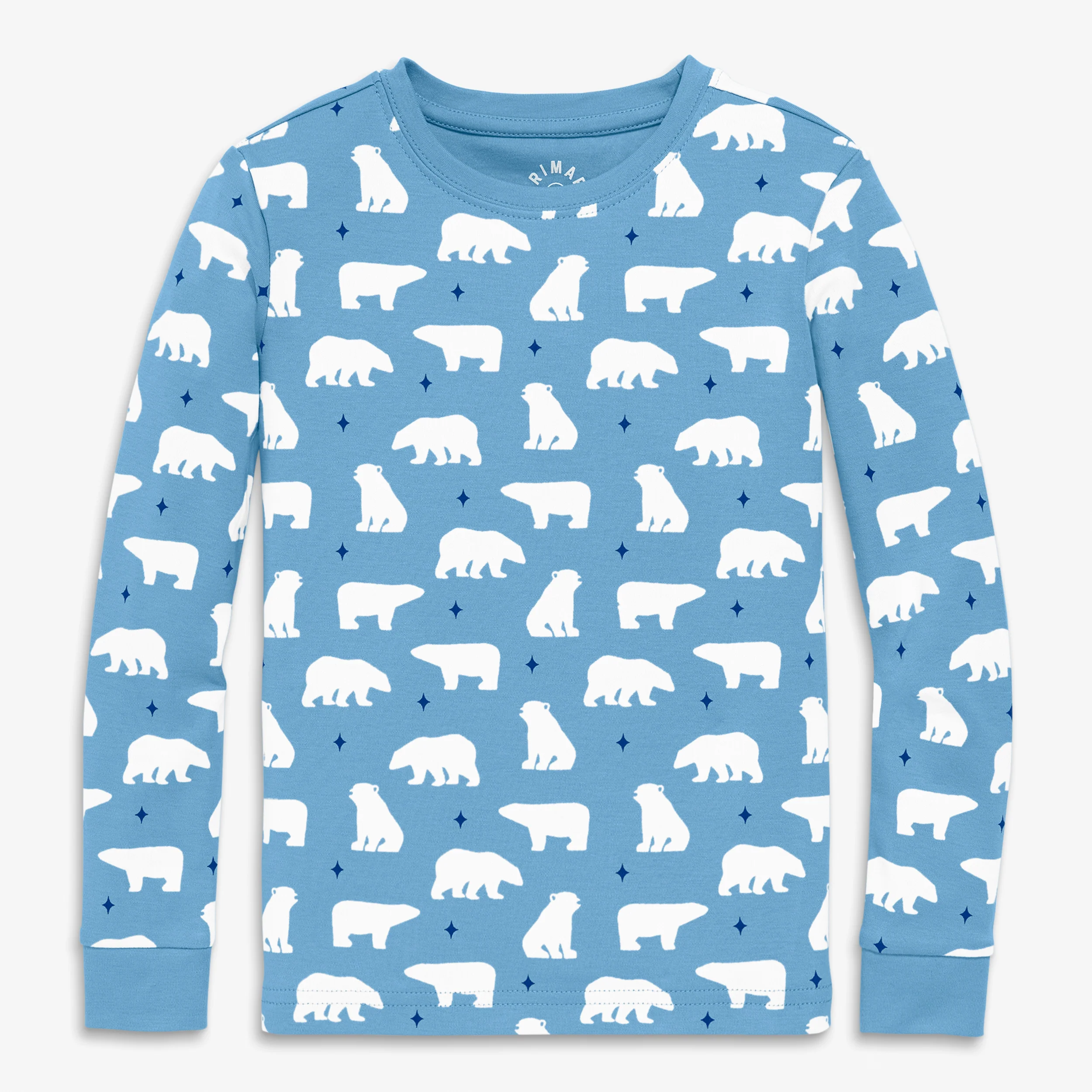 Clearance kids organic long sleeve pj top in bear hugs - Image 2