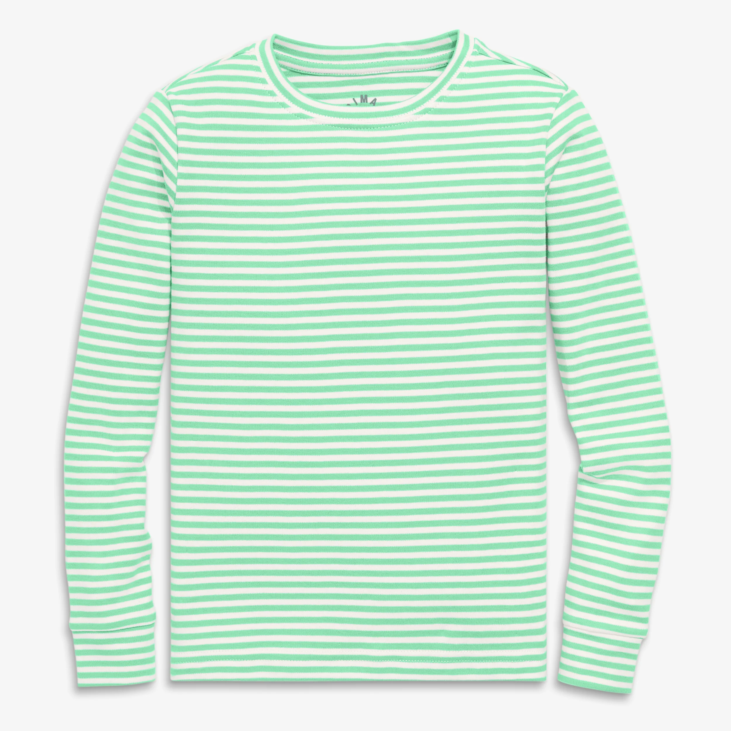 Kids organic long sleeve PJ top in stripe - Image 6