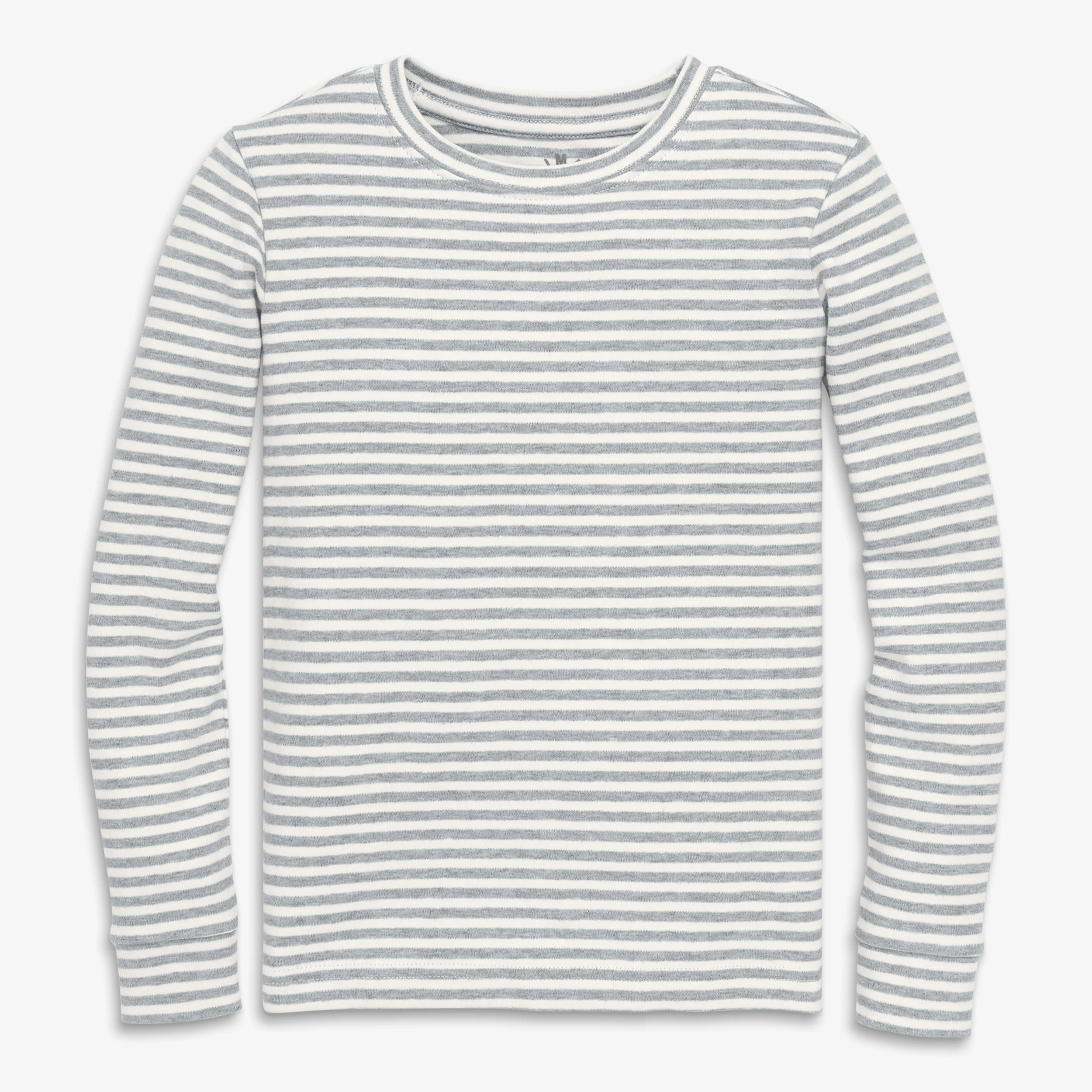 Kids organic long sleeve PJ top in stripe - Image 8