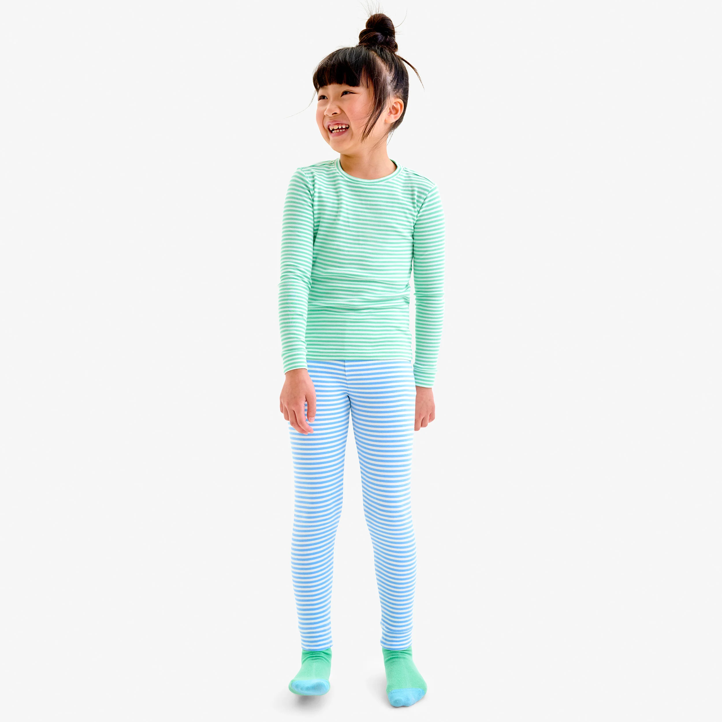 Kids organic PJ pant in stripe - Image 11