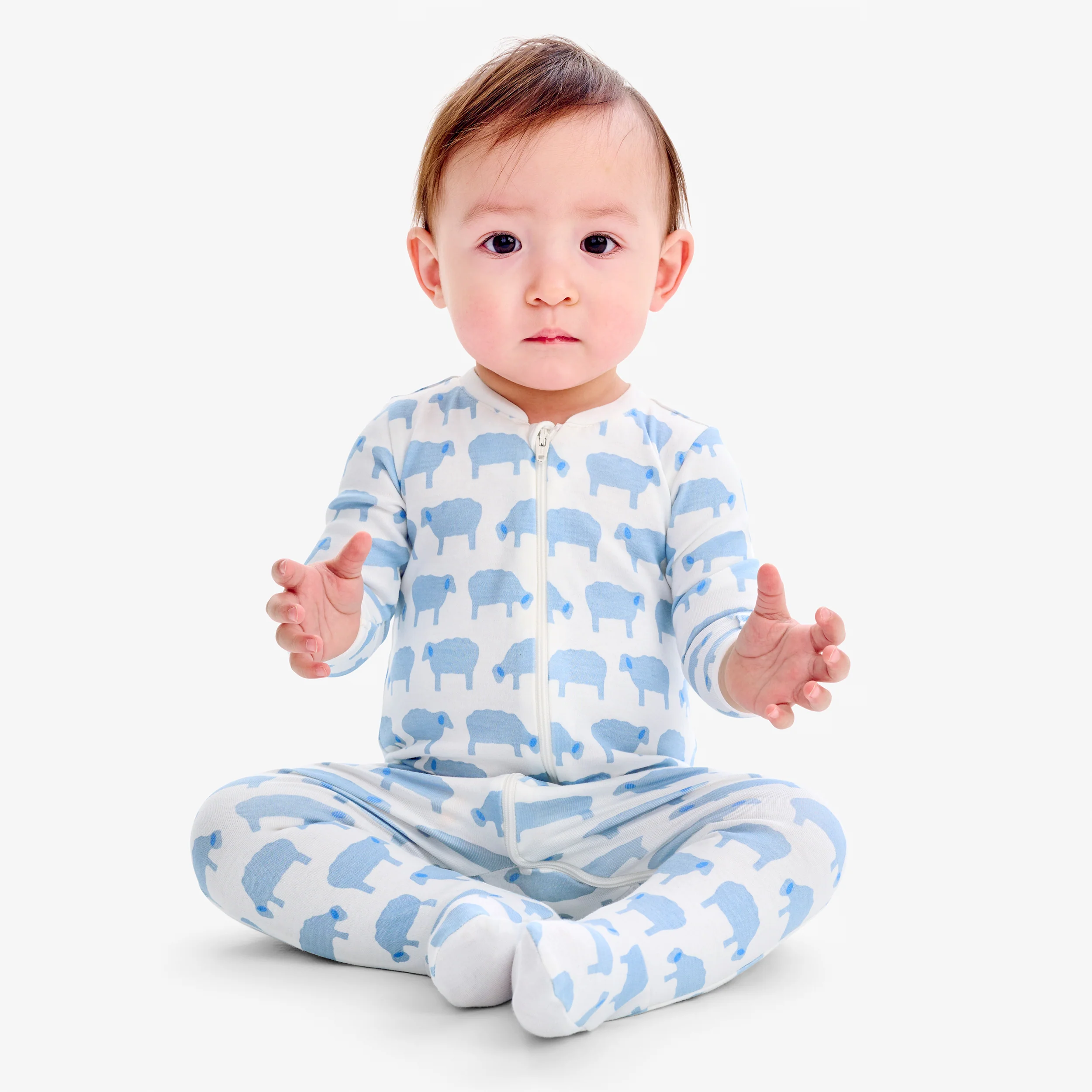 Baby organic animal friends zip footie - Image 10
