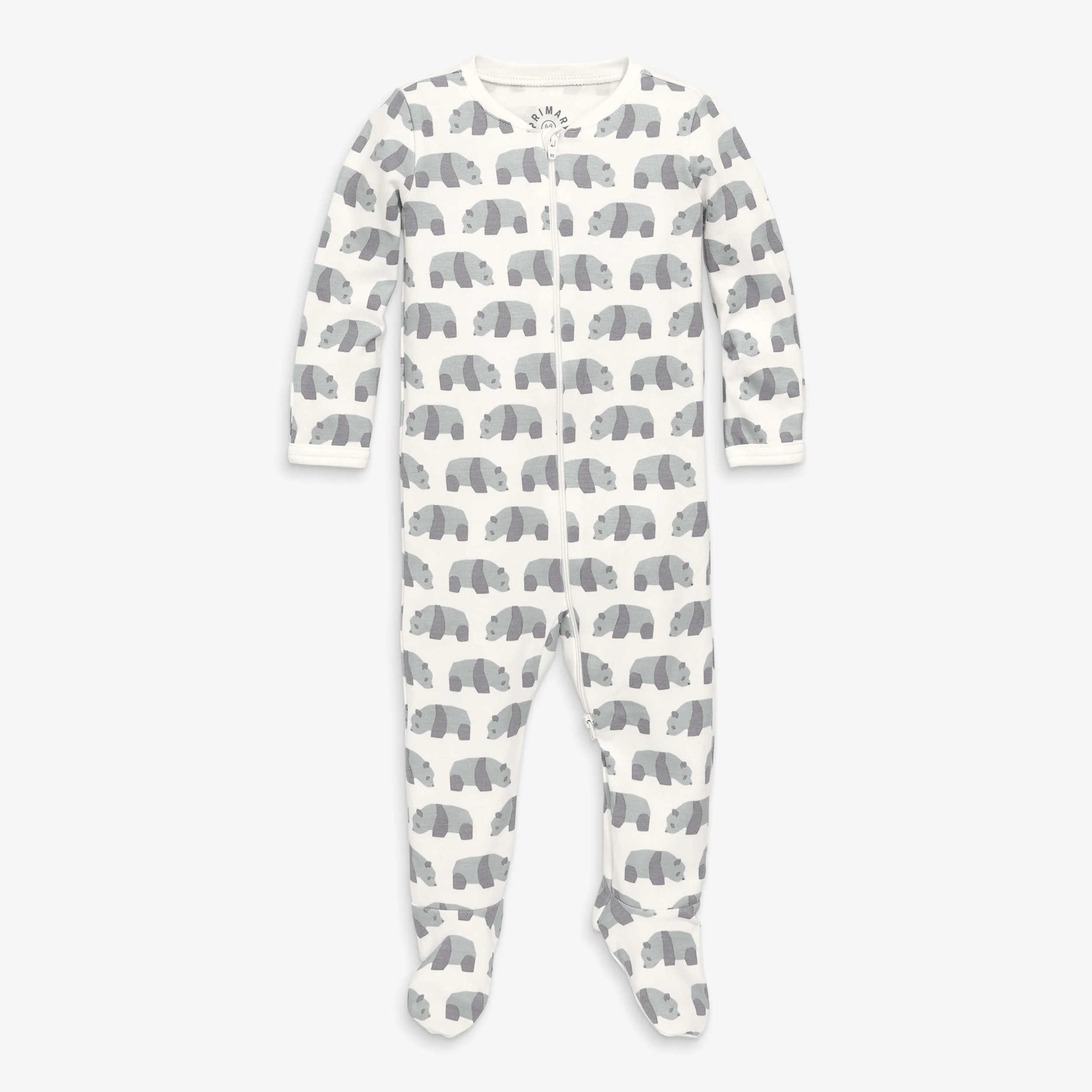 Baby organic animal friends zip footie - Image 7