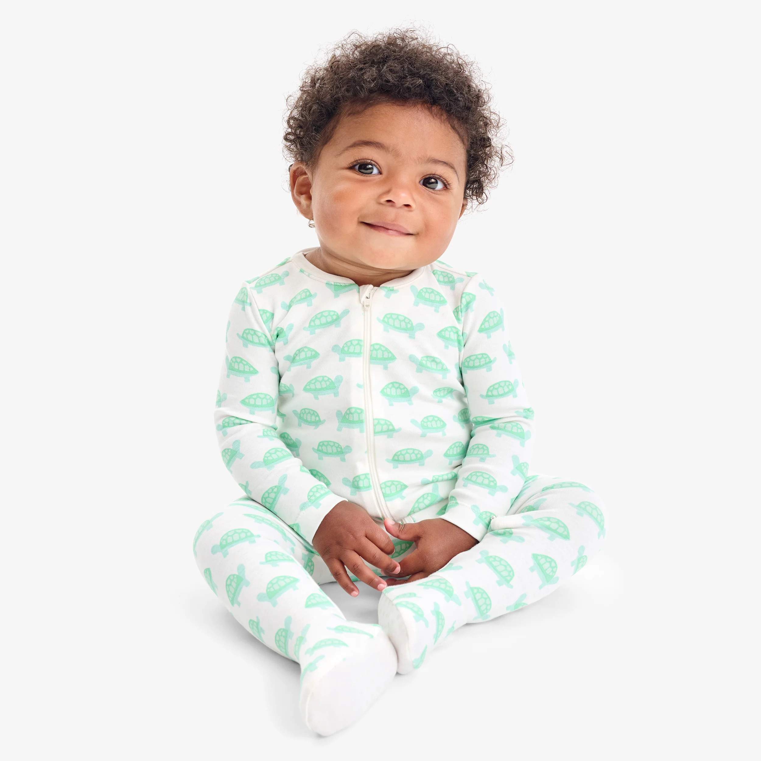 Baby organic animal friends zip footie - Image 9