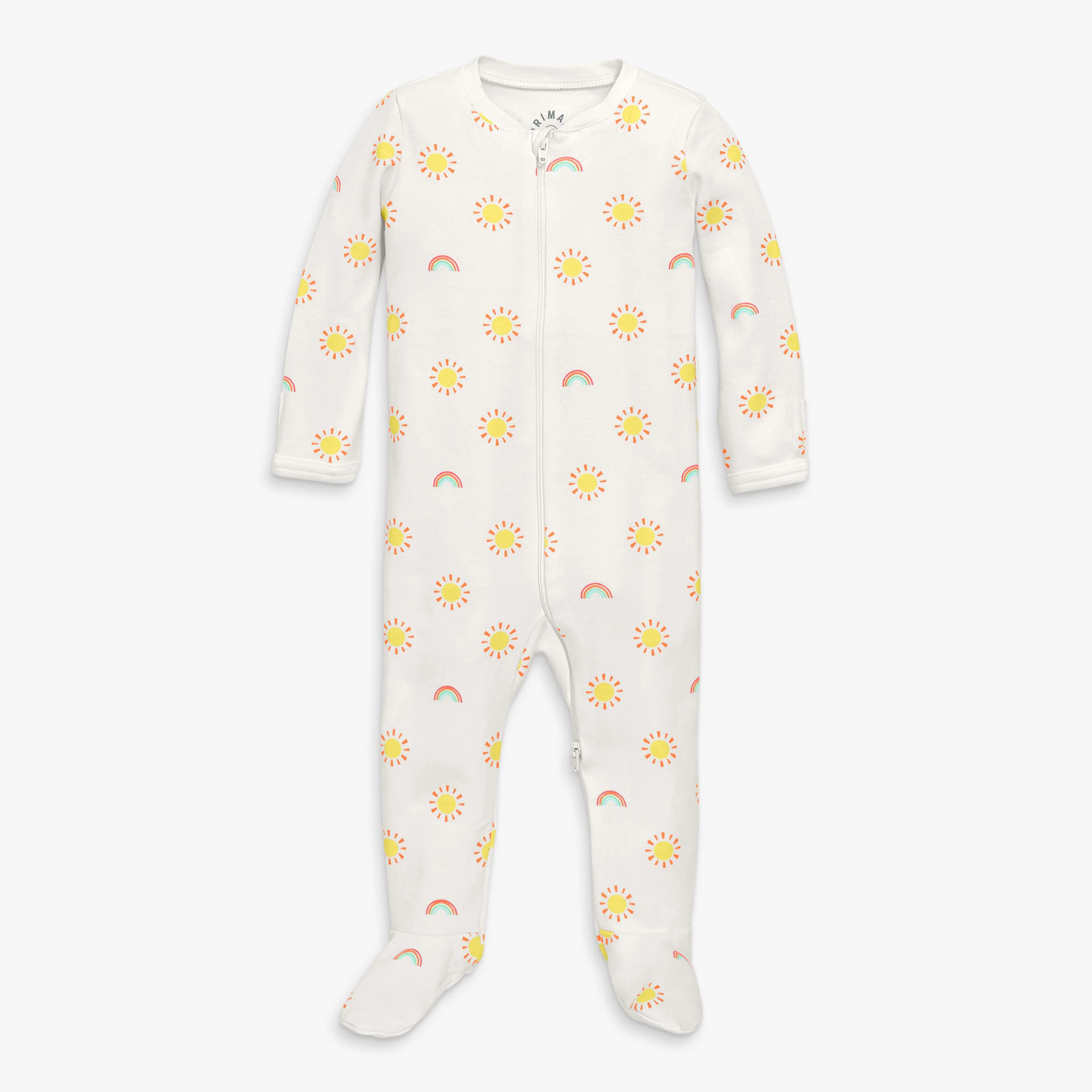 Baby organic zip footie in sunny day - Image 2