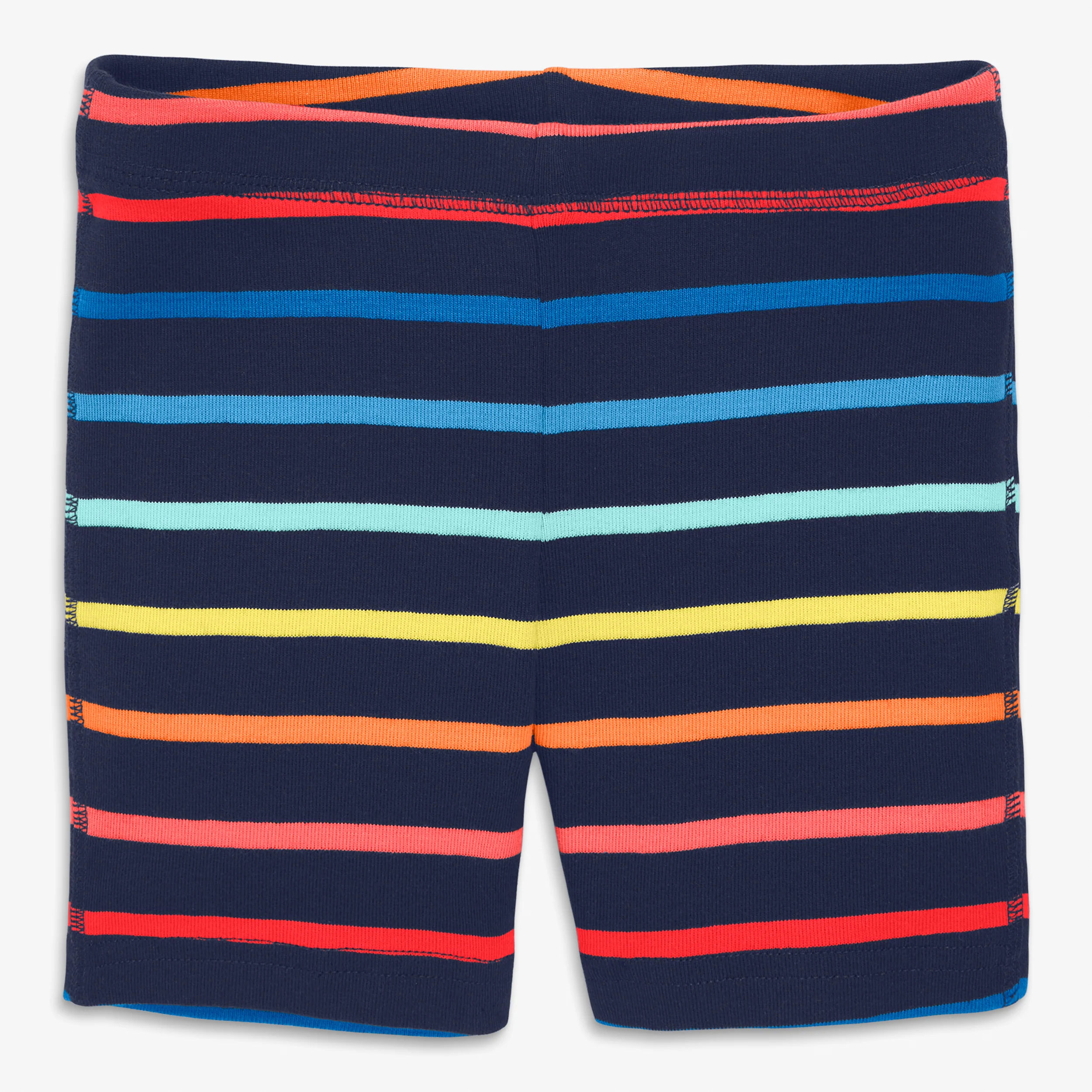 Clearance kids organic pj short in sunrise rainbow stripe