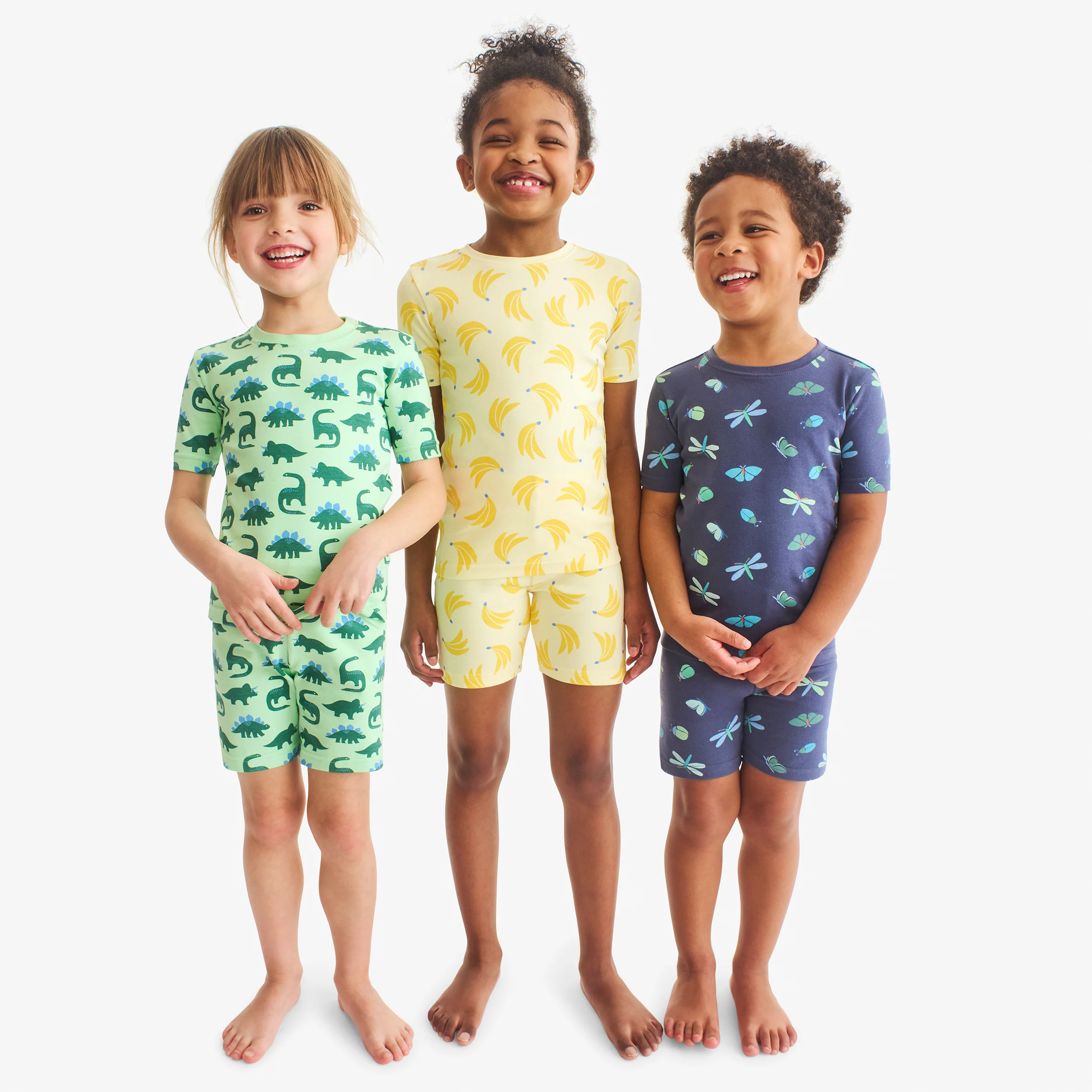 Kids organic short sleeve PJ top in dinos - Image 3