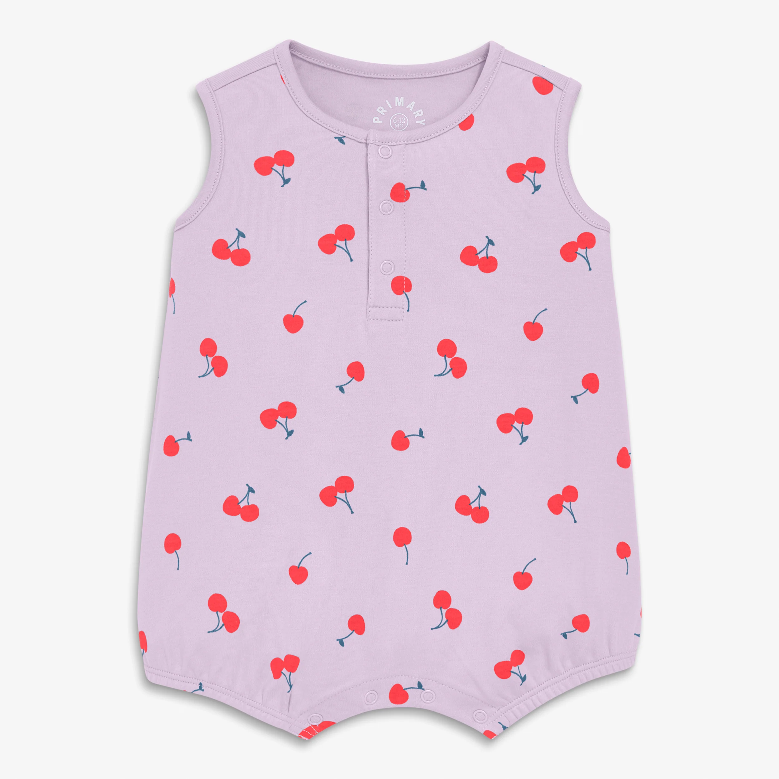 Baby organic henley bubble shortie in summer fruits - Image 3