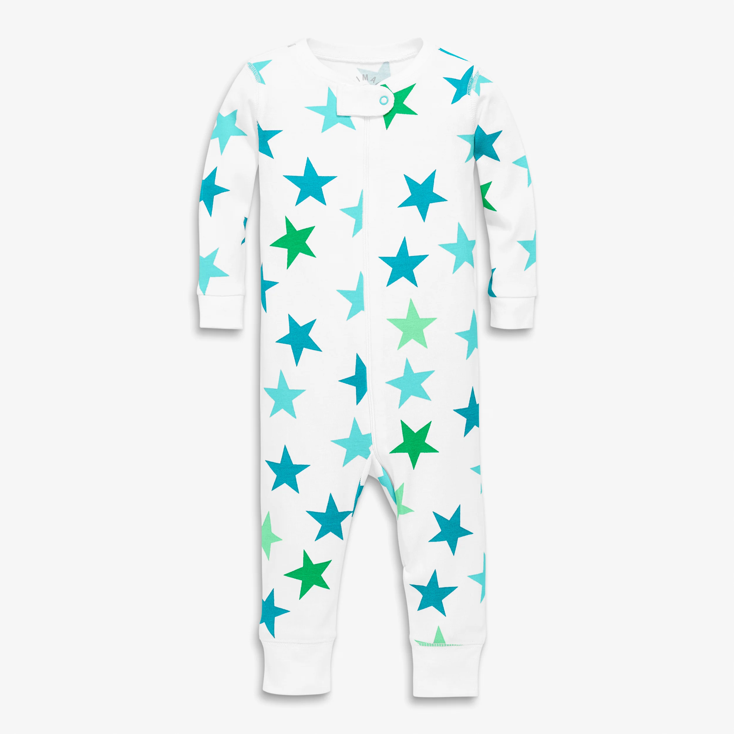 Clearance baby organic zip romper in cutout star