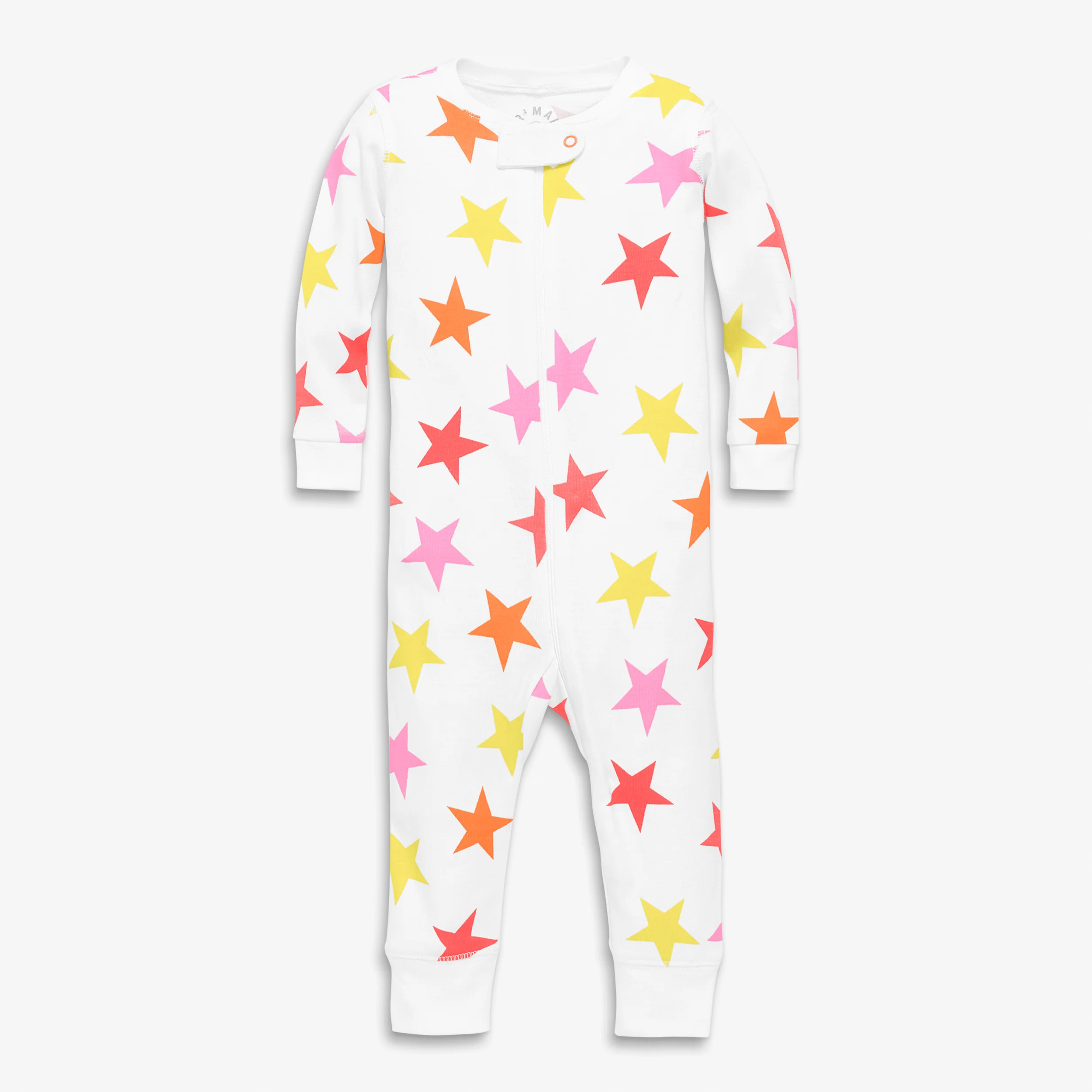 Clearance baby organic zip romper in cutout star - Image 2