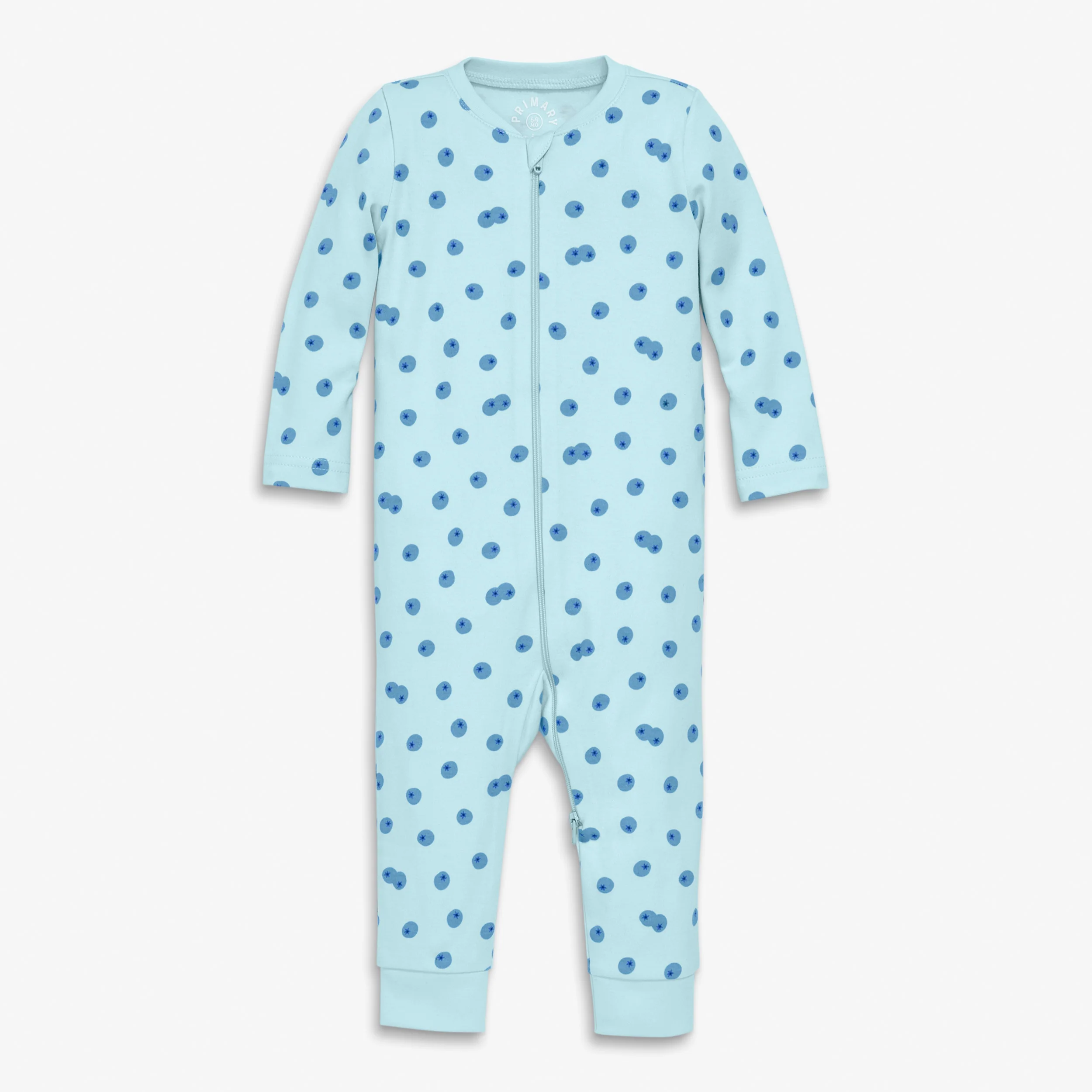 Baby organic zip romper in summer fruits - Image 2