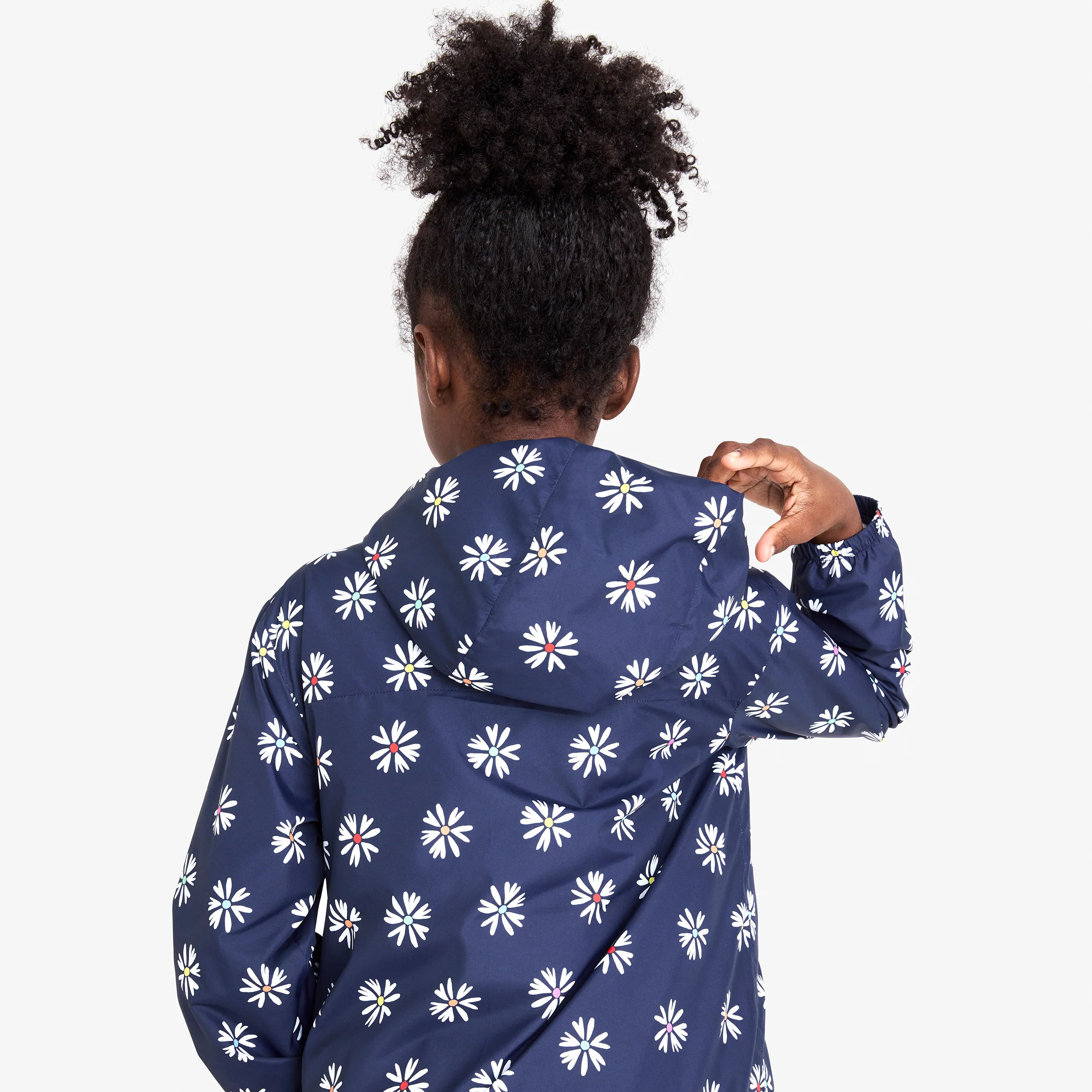 Clearance kids packable windbreaker in rainbow blooms - Image 4