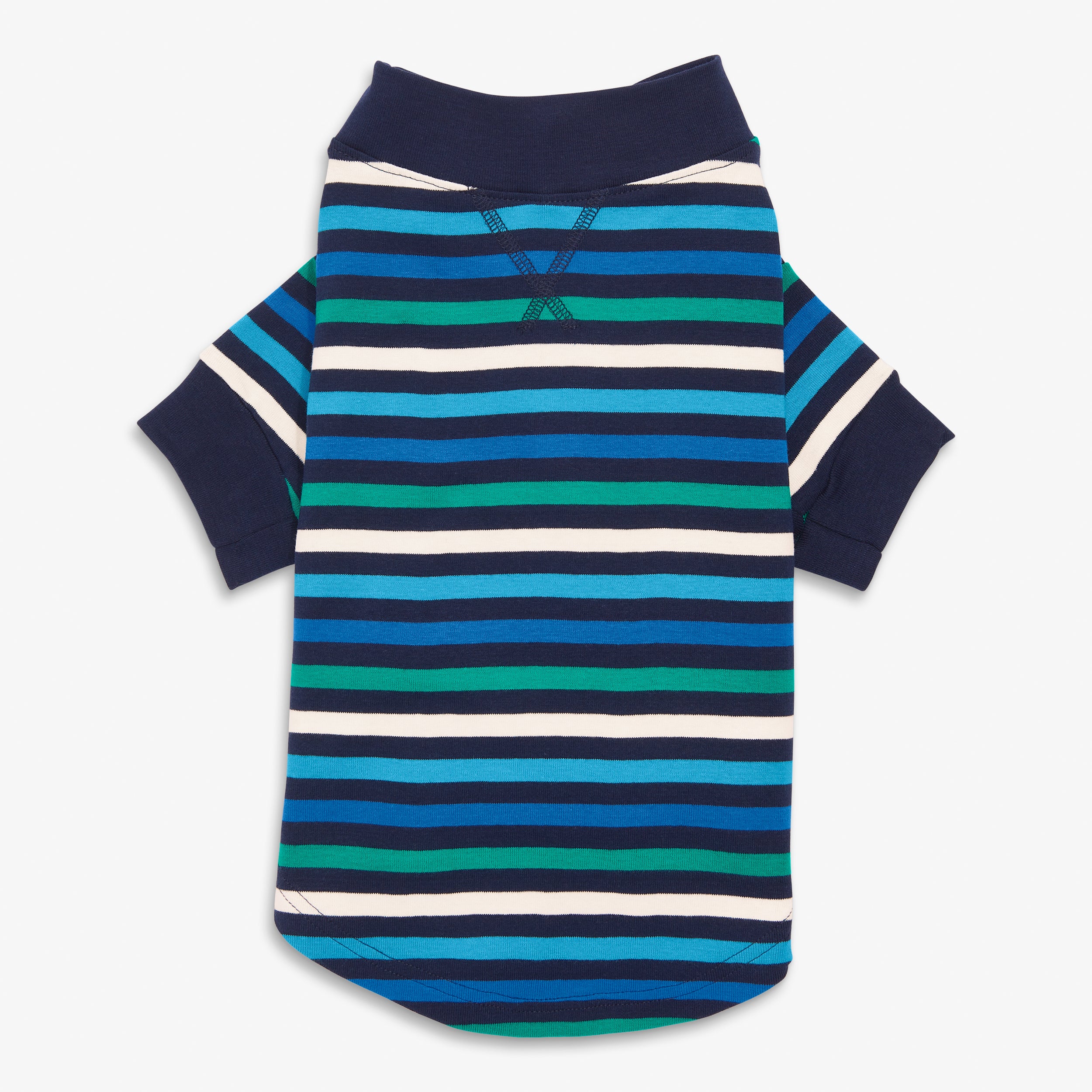 Clearance pet organic pj top in winter stripe