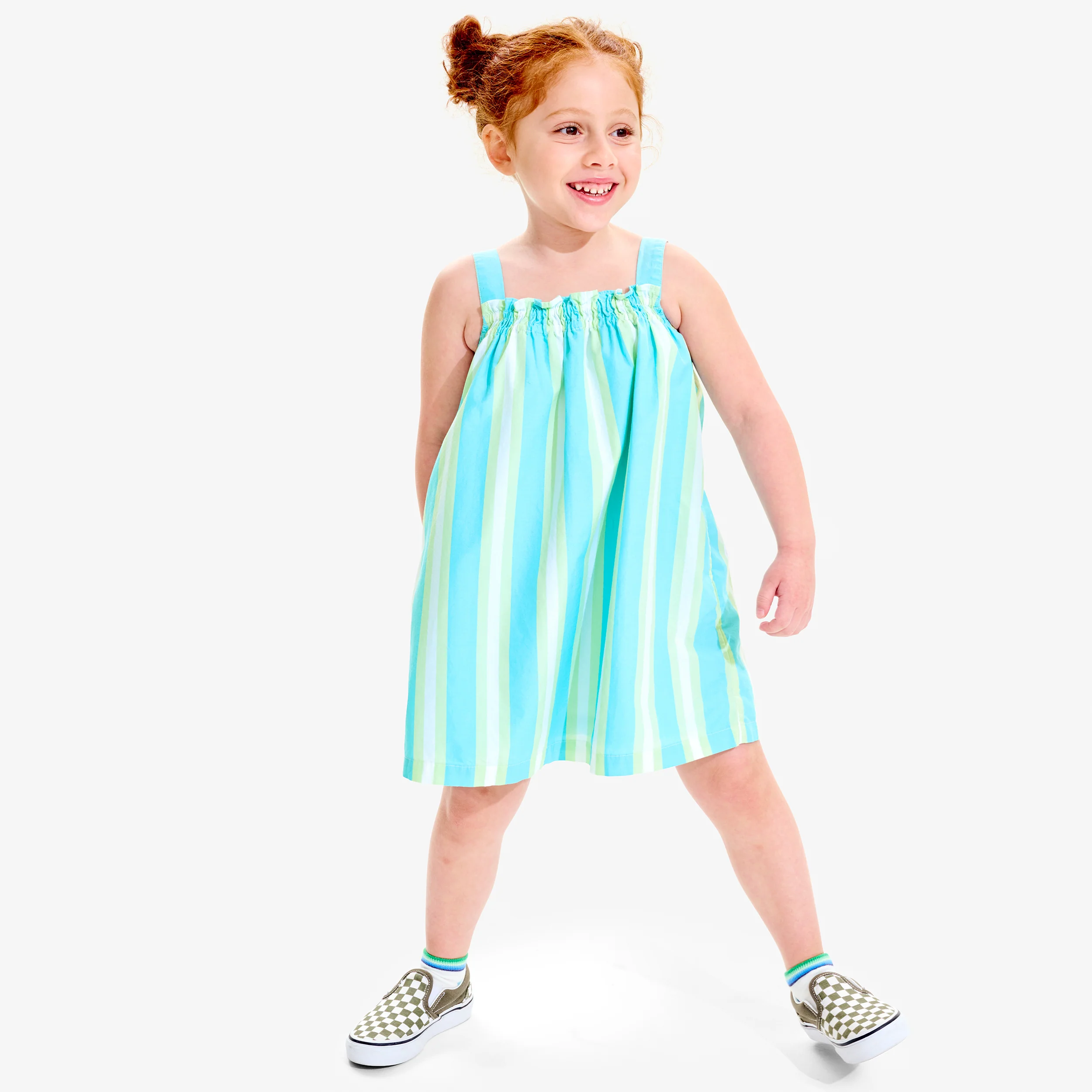Clearance kids woven smocked sundress in stripe - Image 5