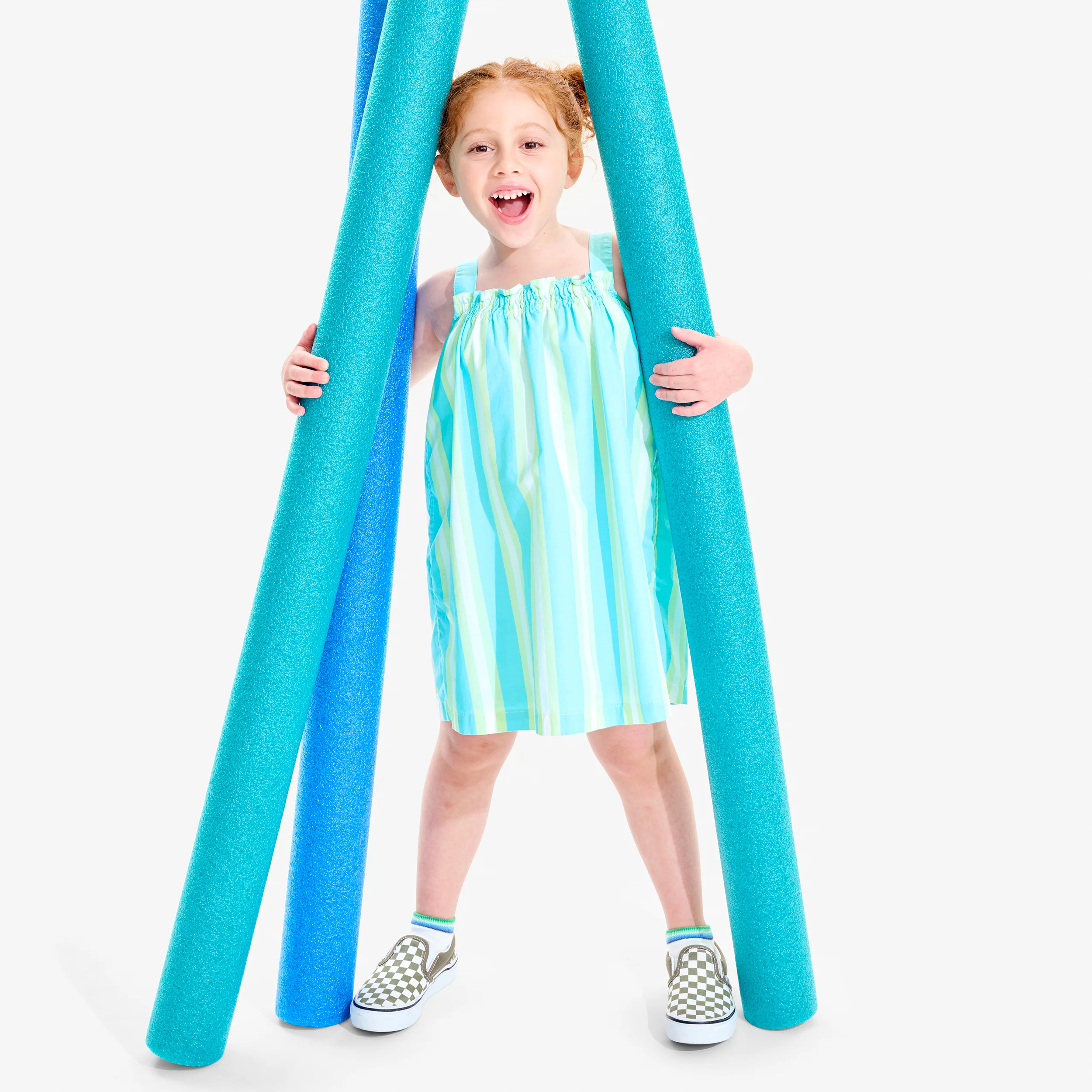Clearance kids woven smocked sundress in stripe - Image 6