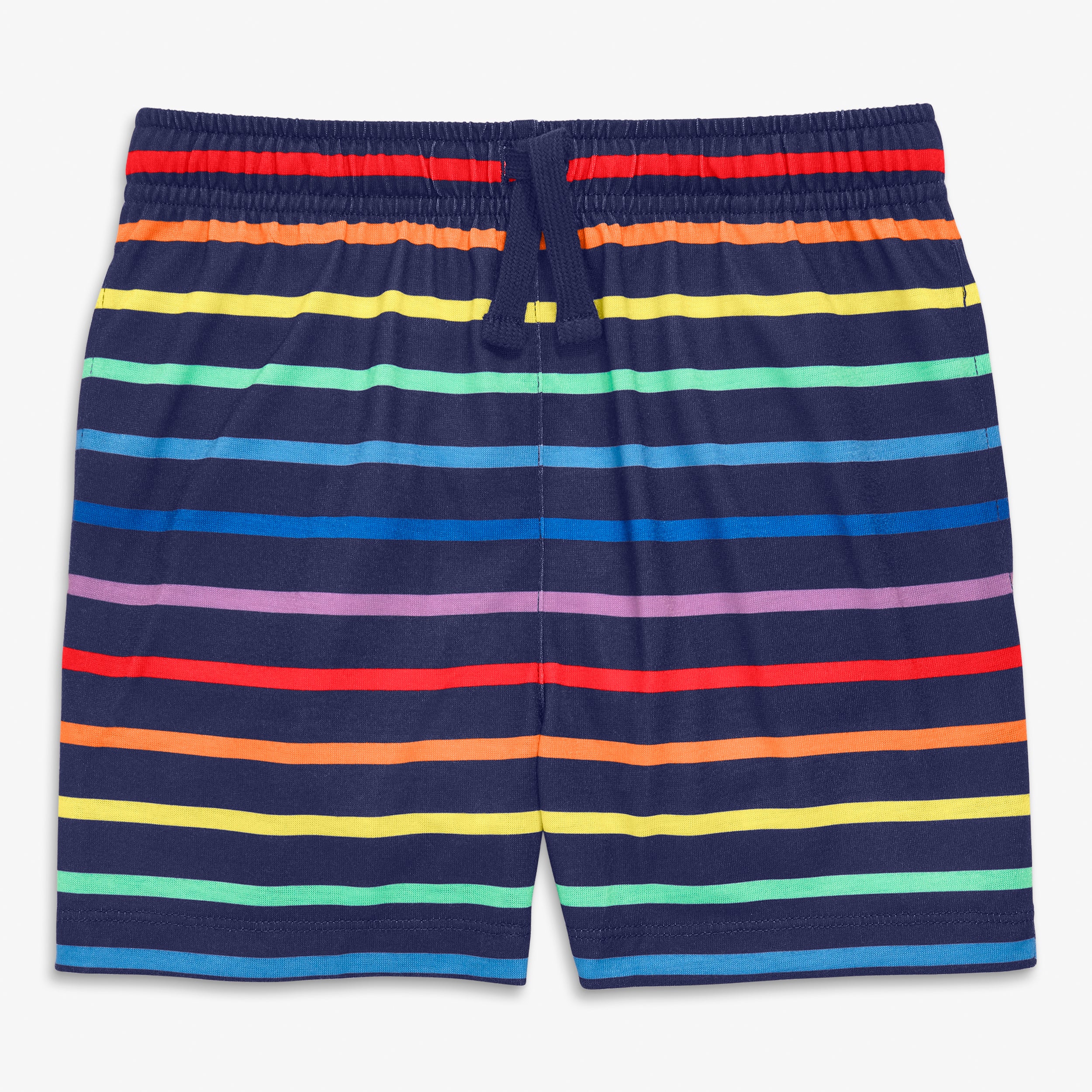 Clearance kids drawstring pj short in rainbow stripe