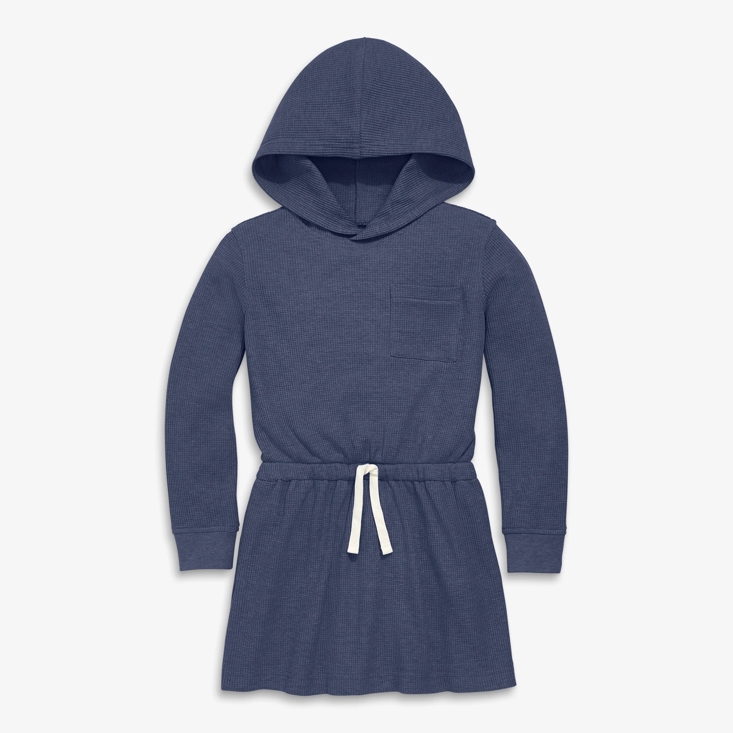 Clearance kids heathered waffle hoodie drawstring dress - Image 4