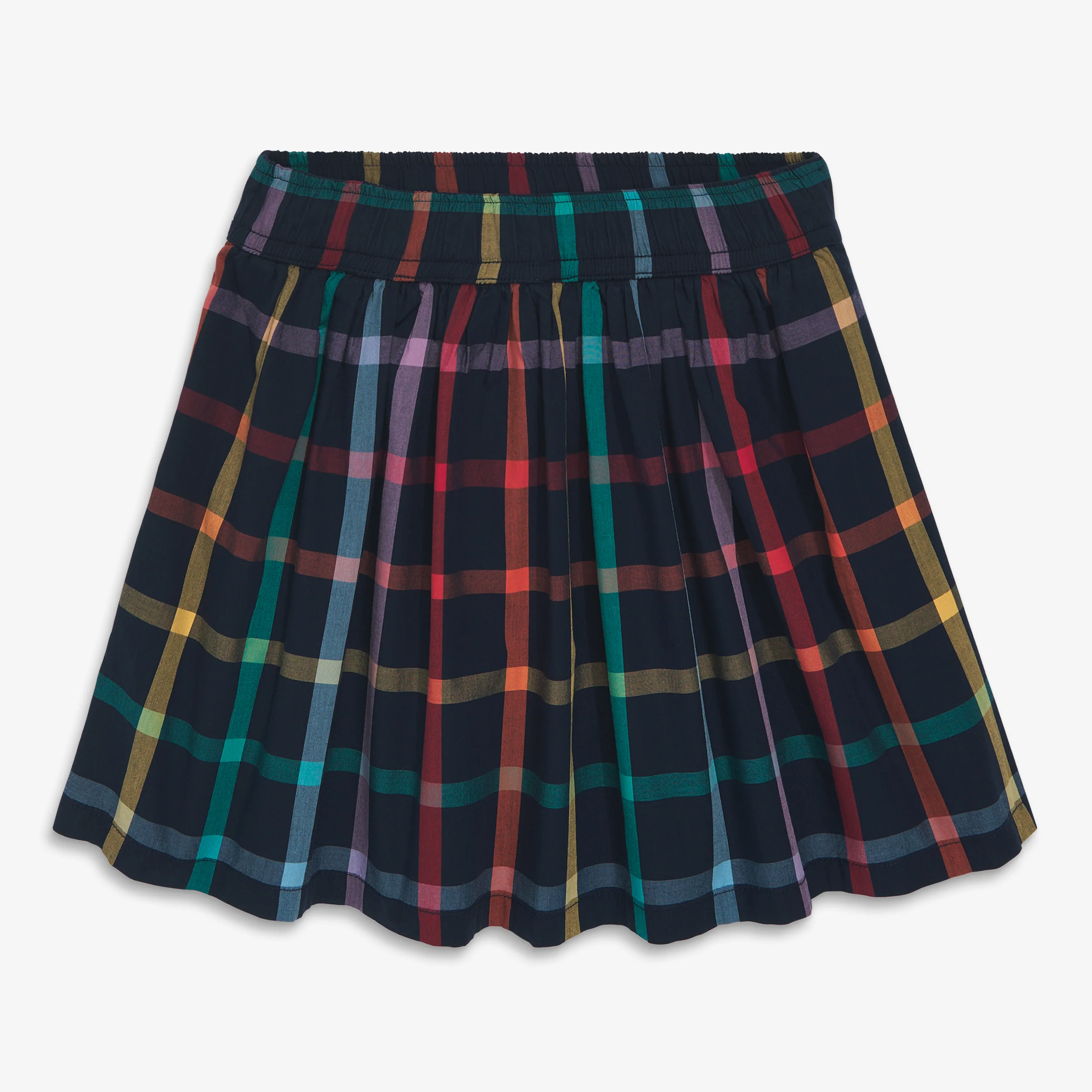 Clearance kids rainbow plaid skirt