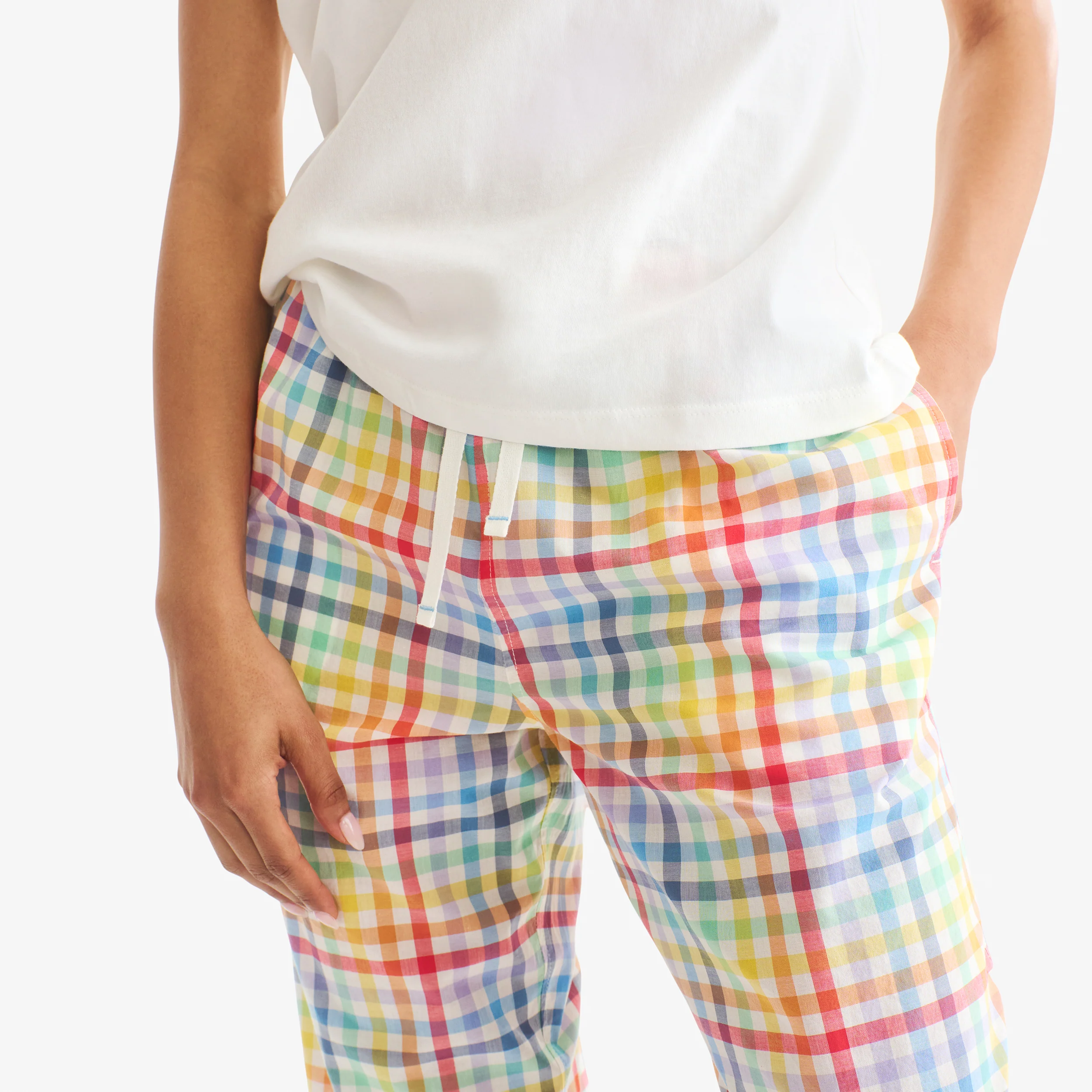 Adult PJ pant in rainbow plaid (unisex fit) - Image 3