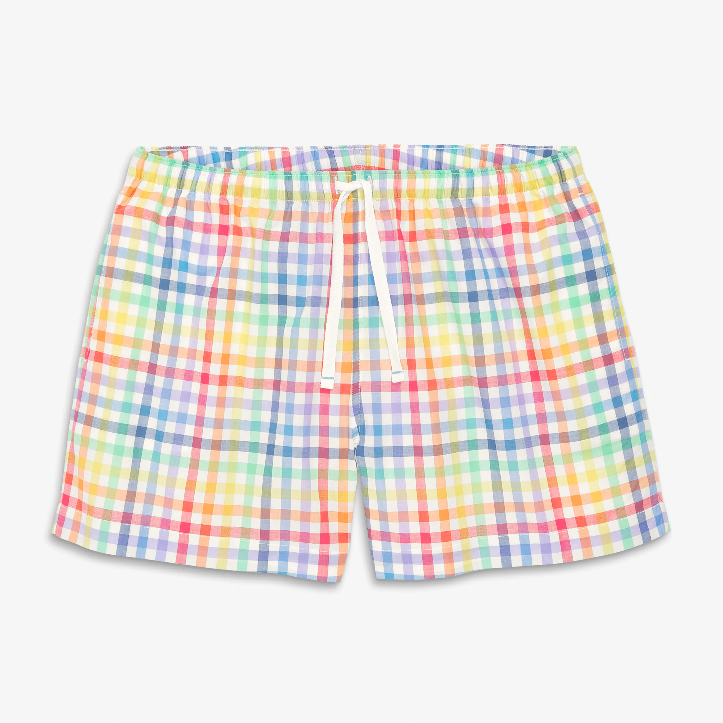 Adult PJ short in rainbow plaid (women’s fit) - Image 2