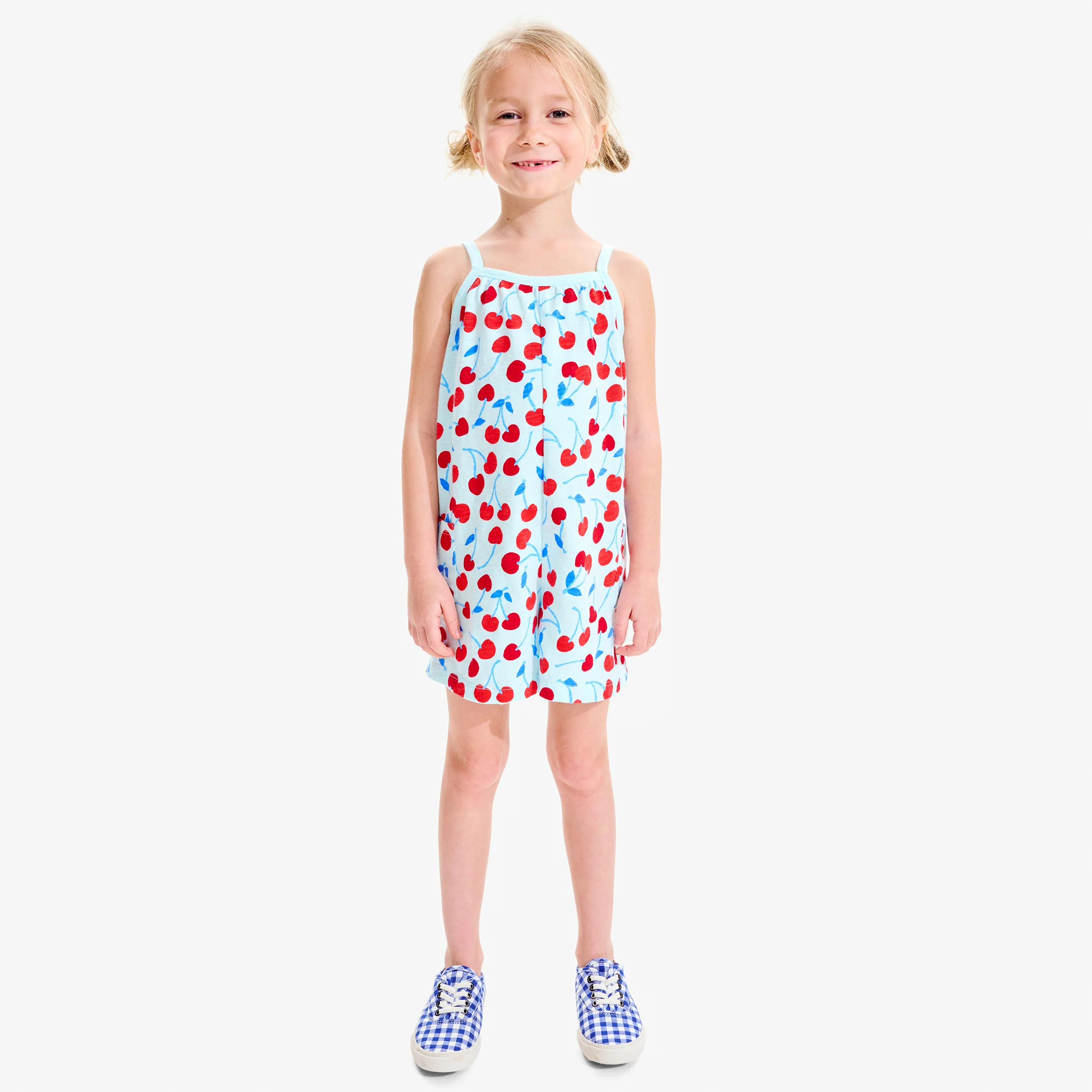 Clearance kids tank romper in cherries - Image 3