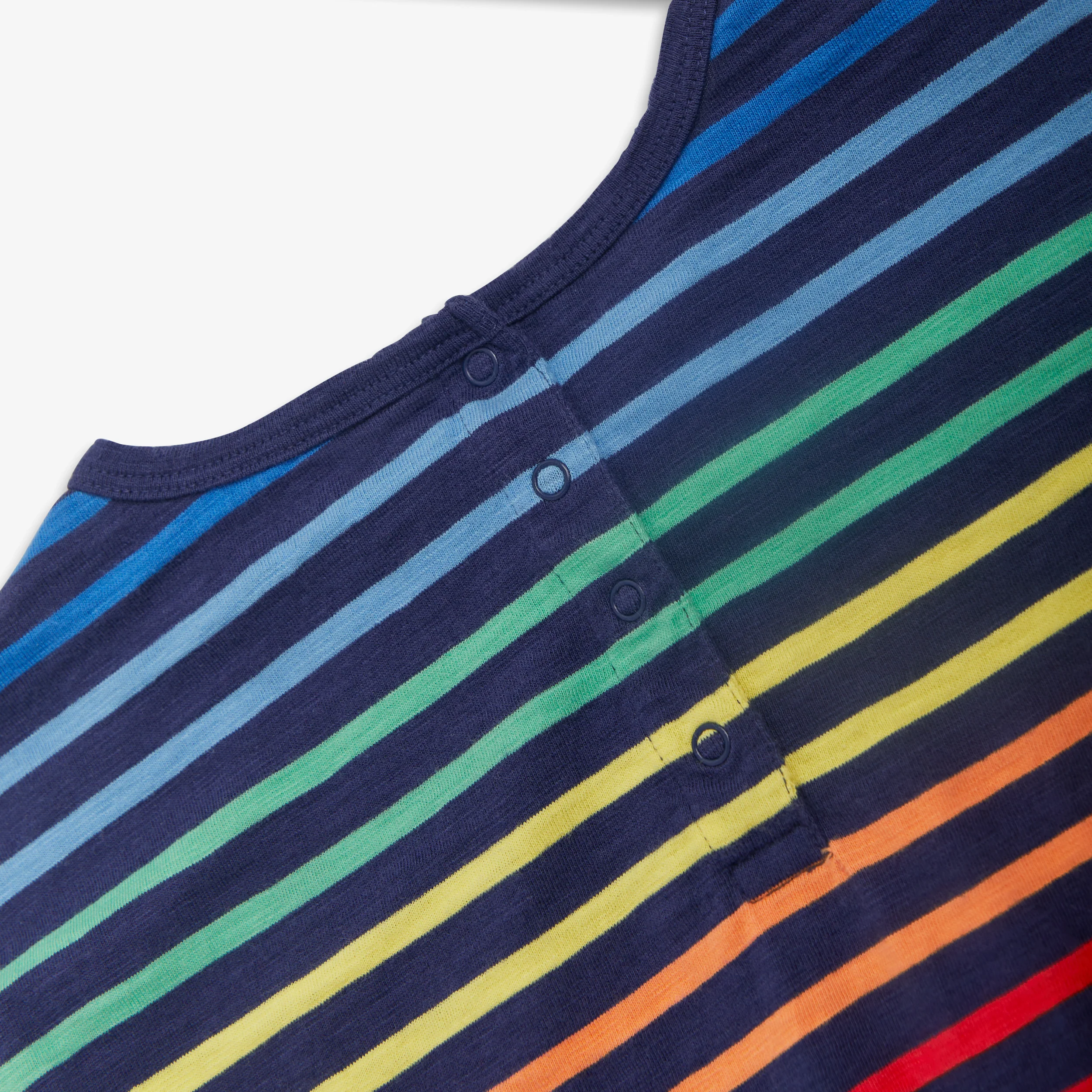 Clearance kids romper in double rainbow stripe - Image 2