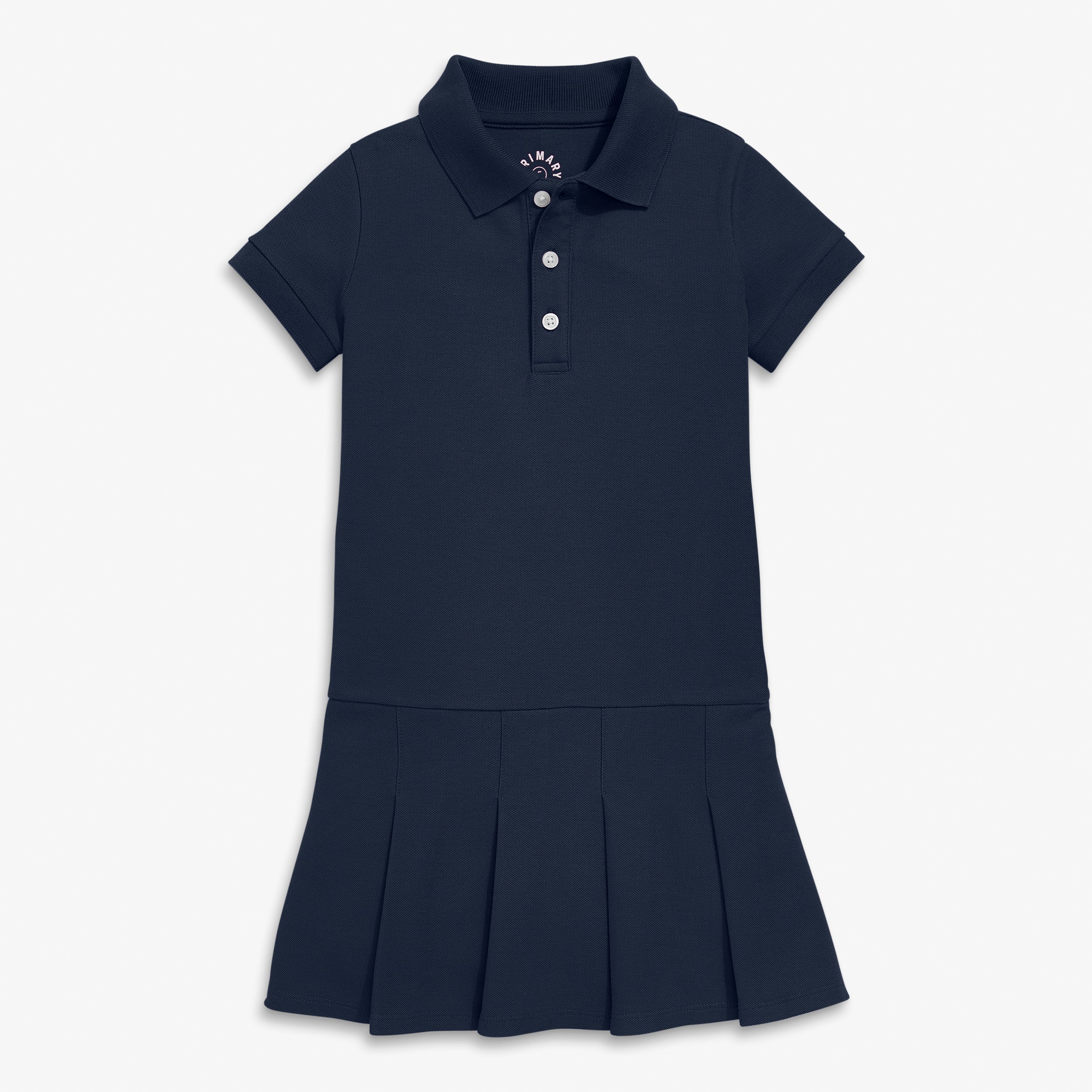 Kids short sleeve pique polo dress - Image 2