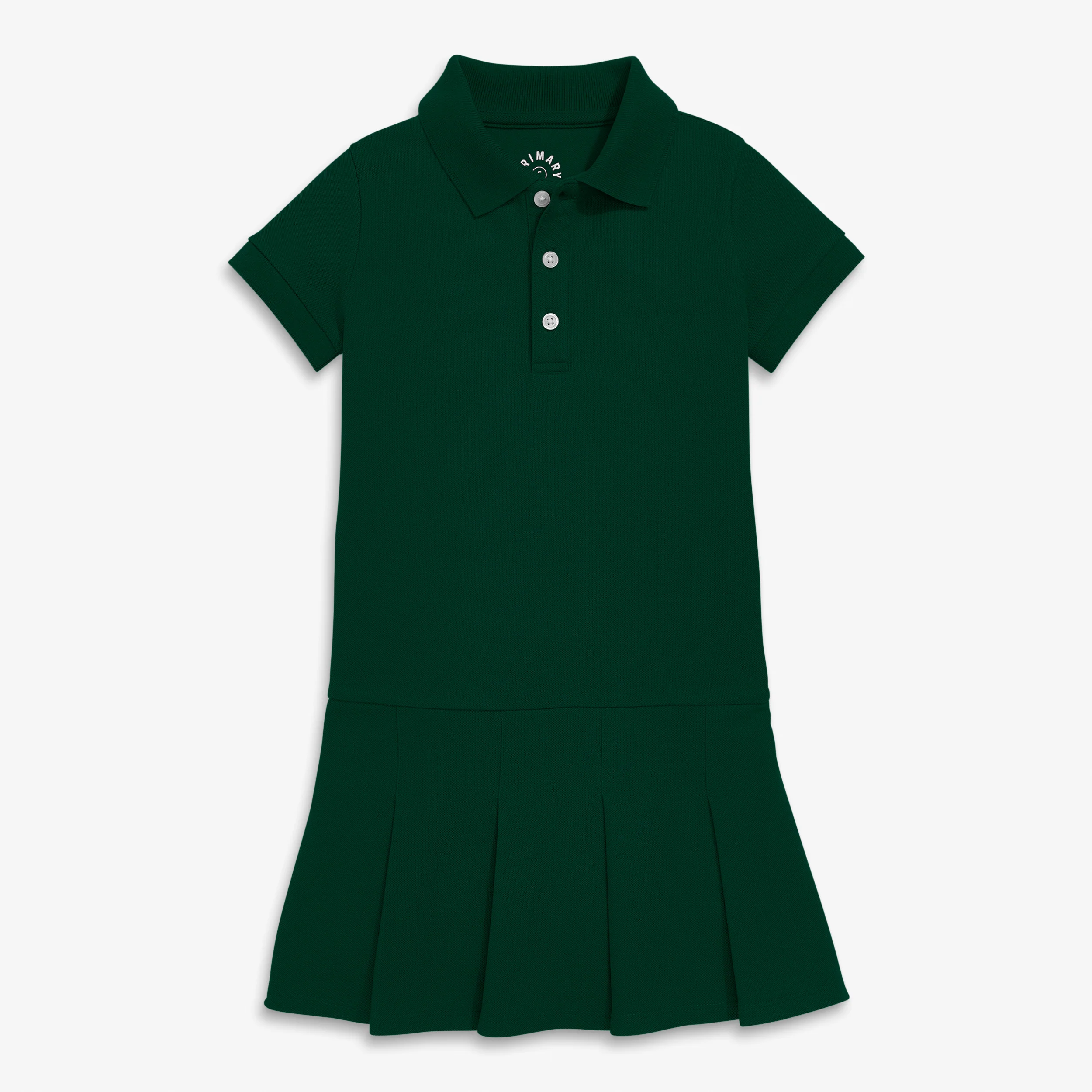 Kids short sleeve pique polo dress - Image 4