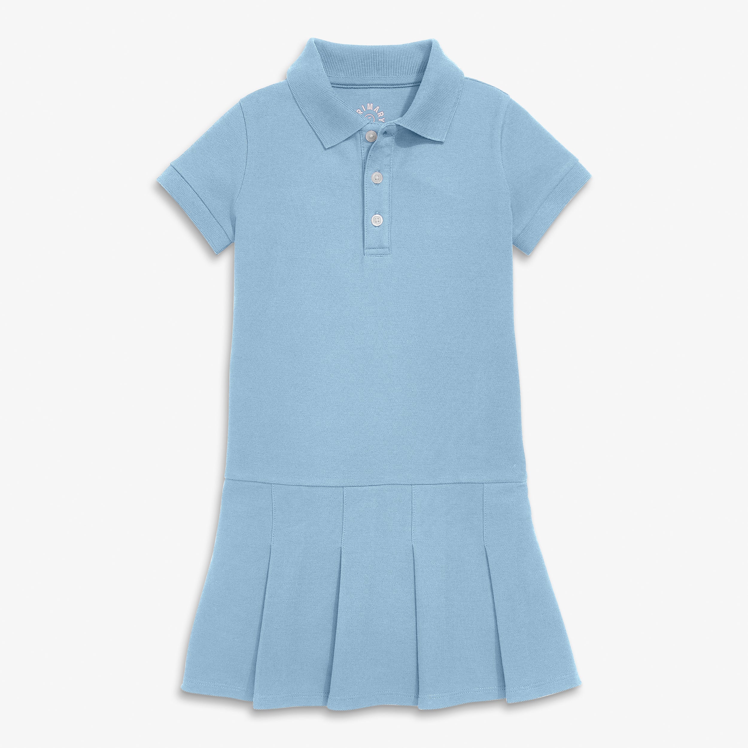 Kids short sleeve pique polo dress - Image 6