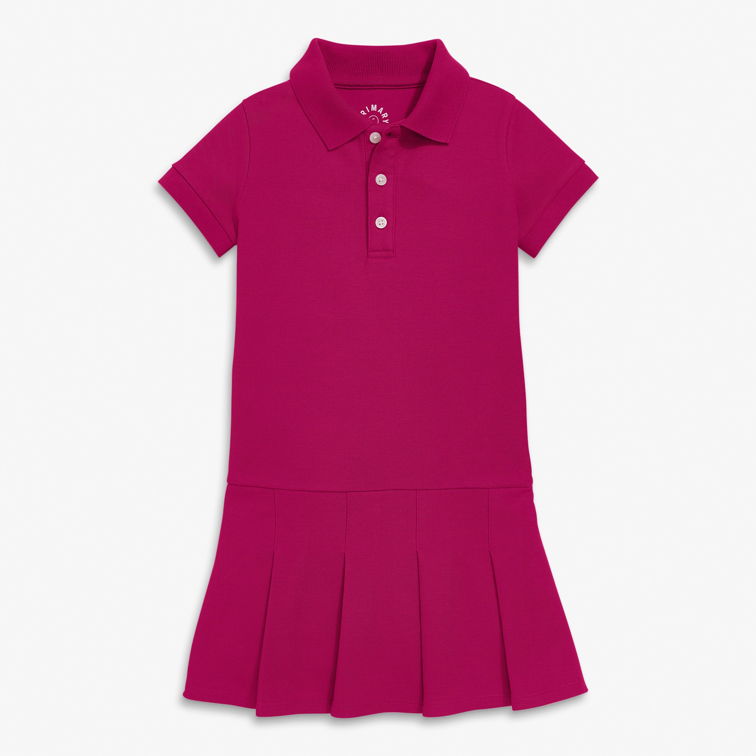 Kids short sleeve pique polo dress - Image 7