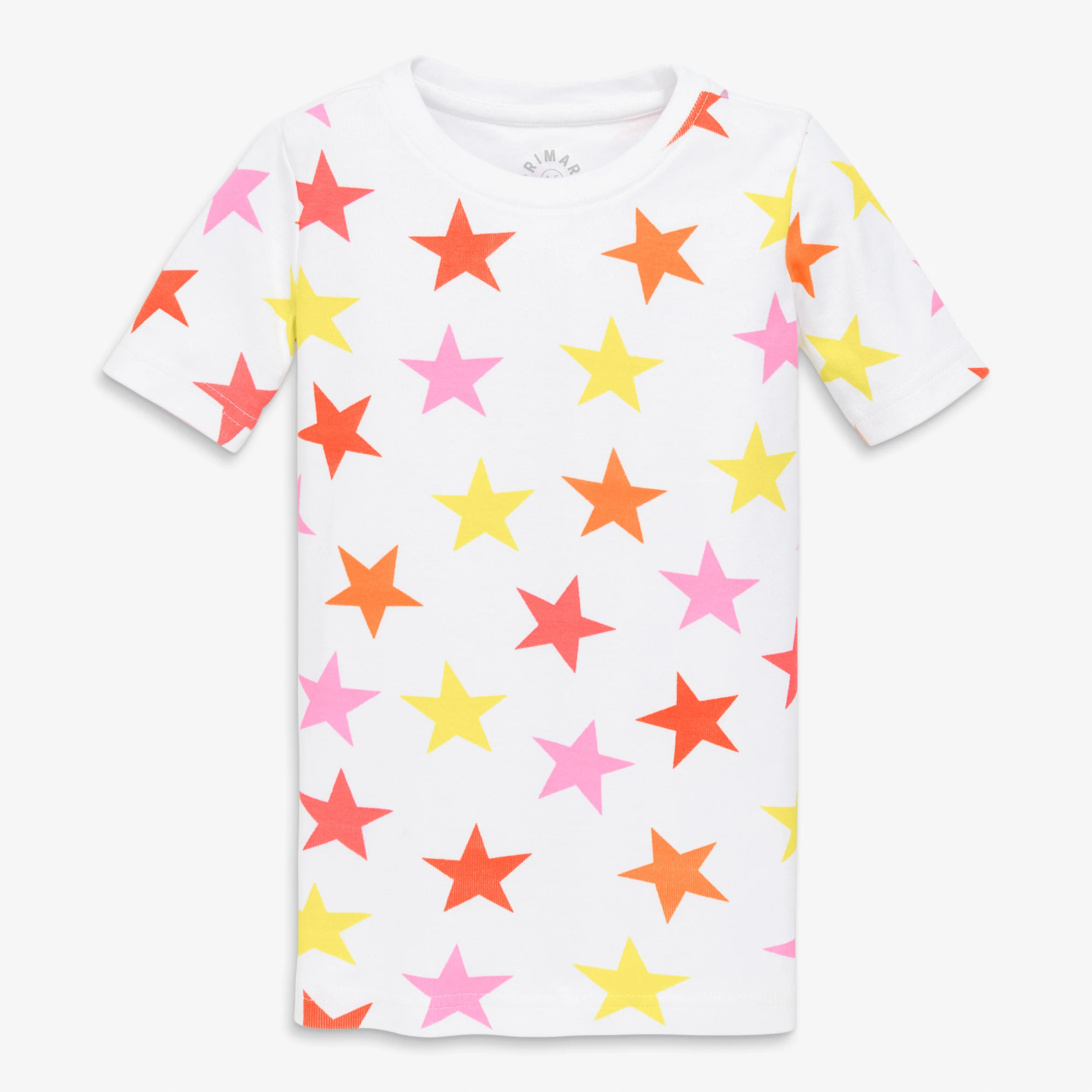 Clearance kids organic short sleeve pj top in cutout star - Image 2