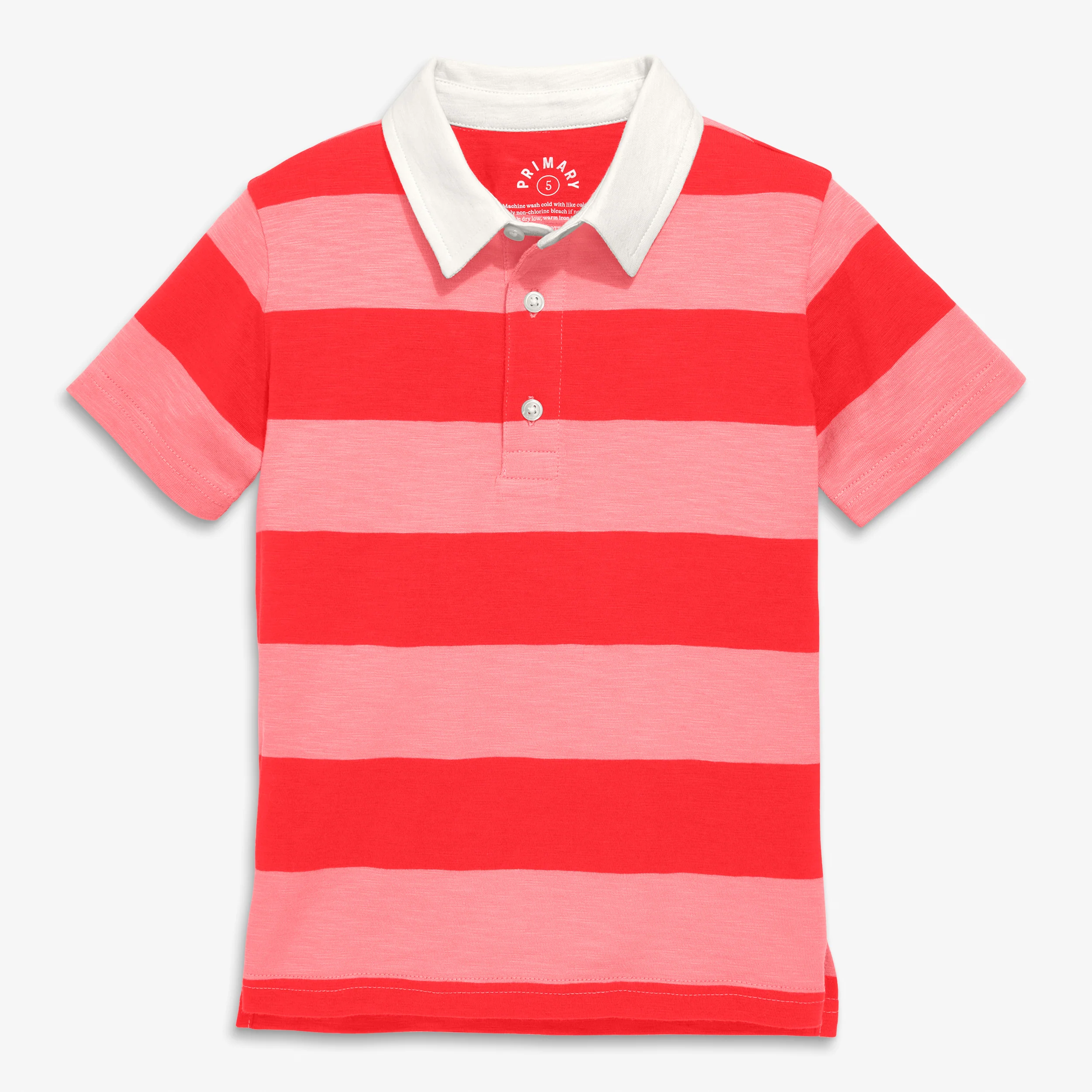 Clearance kids short sleeve polo in rugby stripe - Image 5