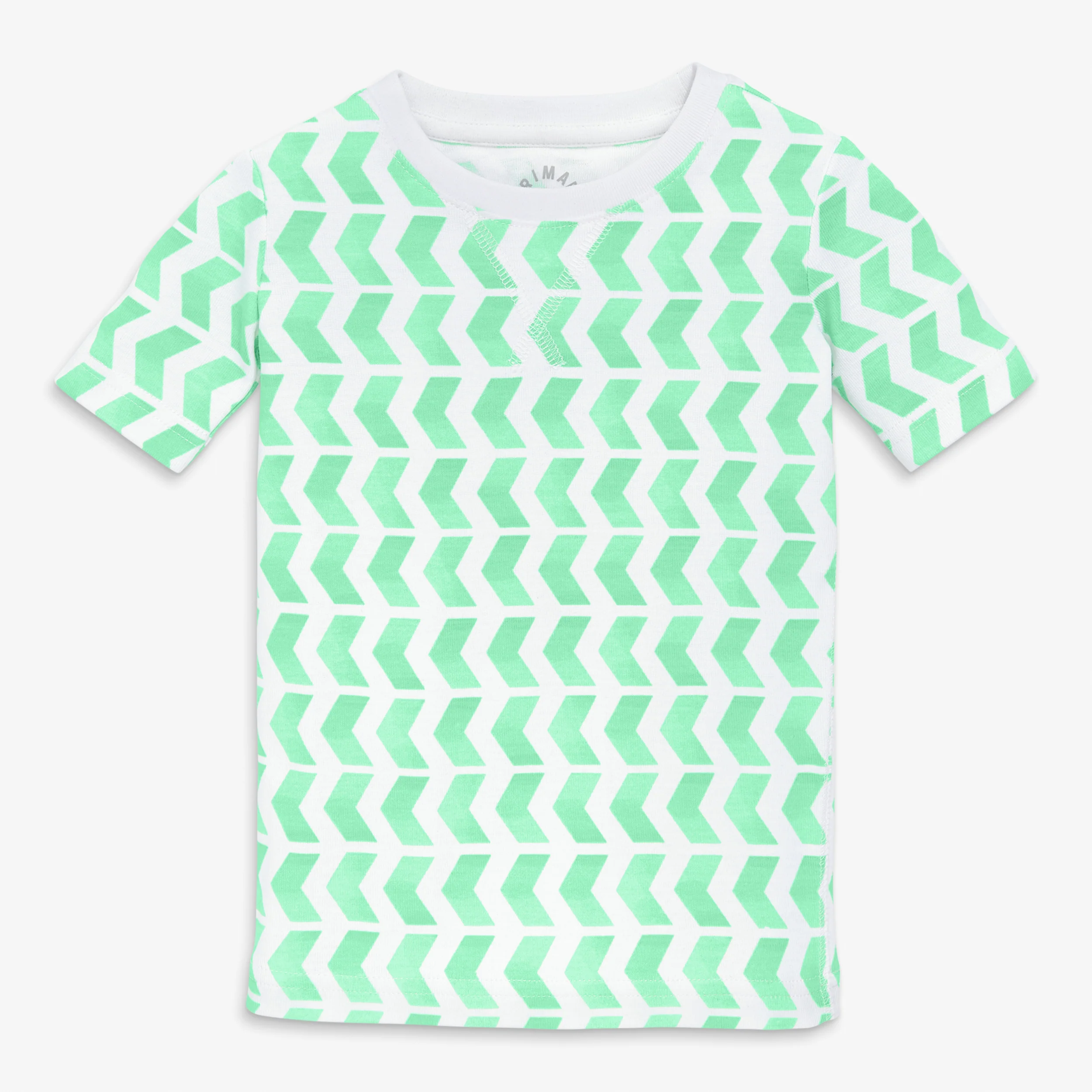 Clearance kids organic short sleeve pj top in tile - Image 3