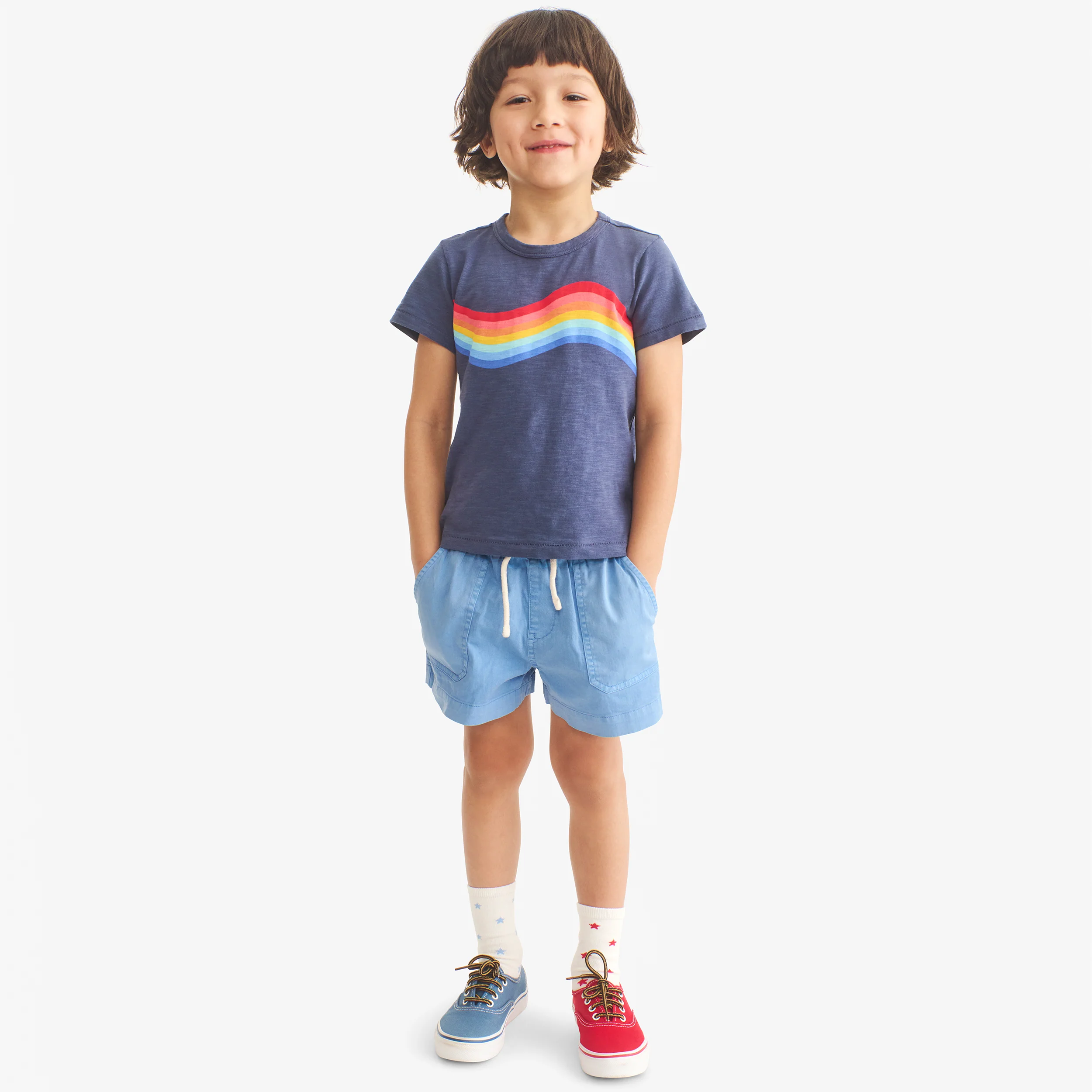 Kids garment dyed stretch chino midi short - Image 9
