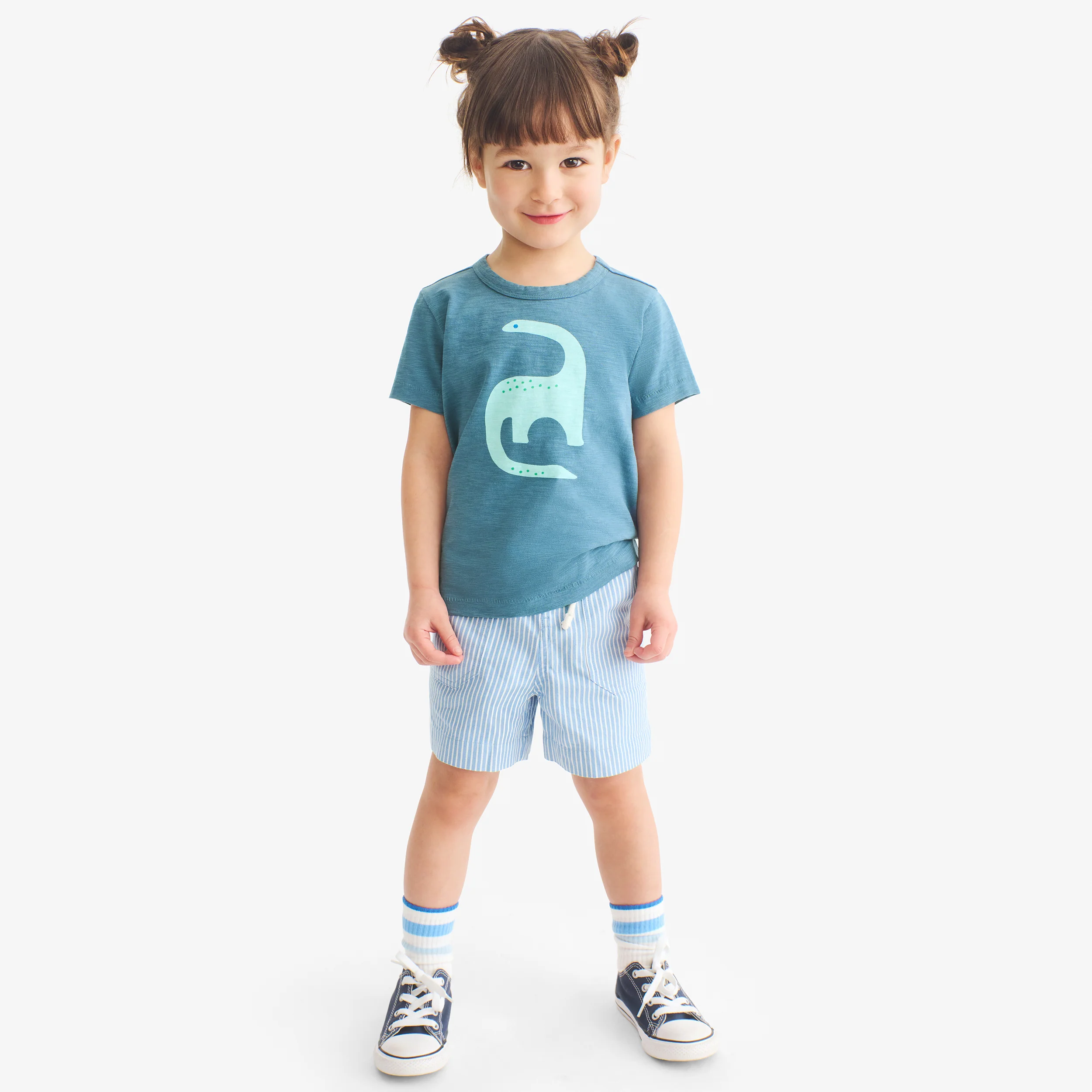 Kids stretch chino short in boardwalk stripe - Image 8