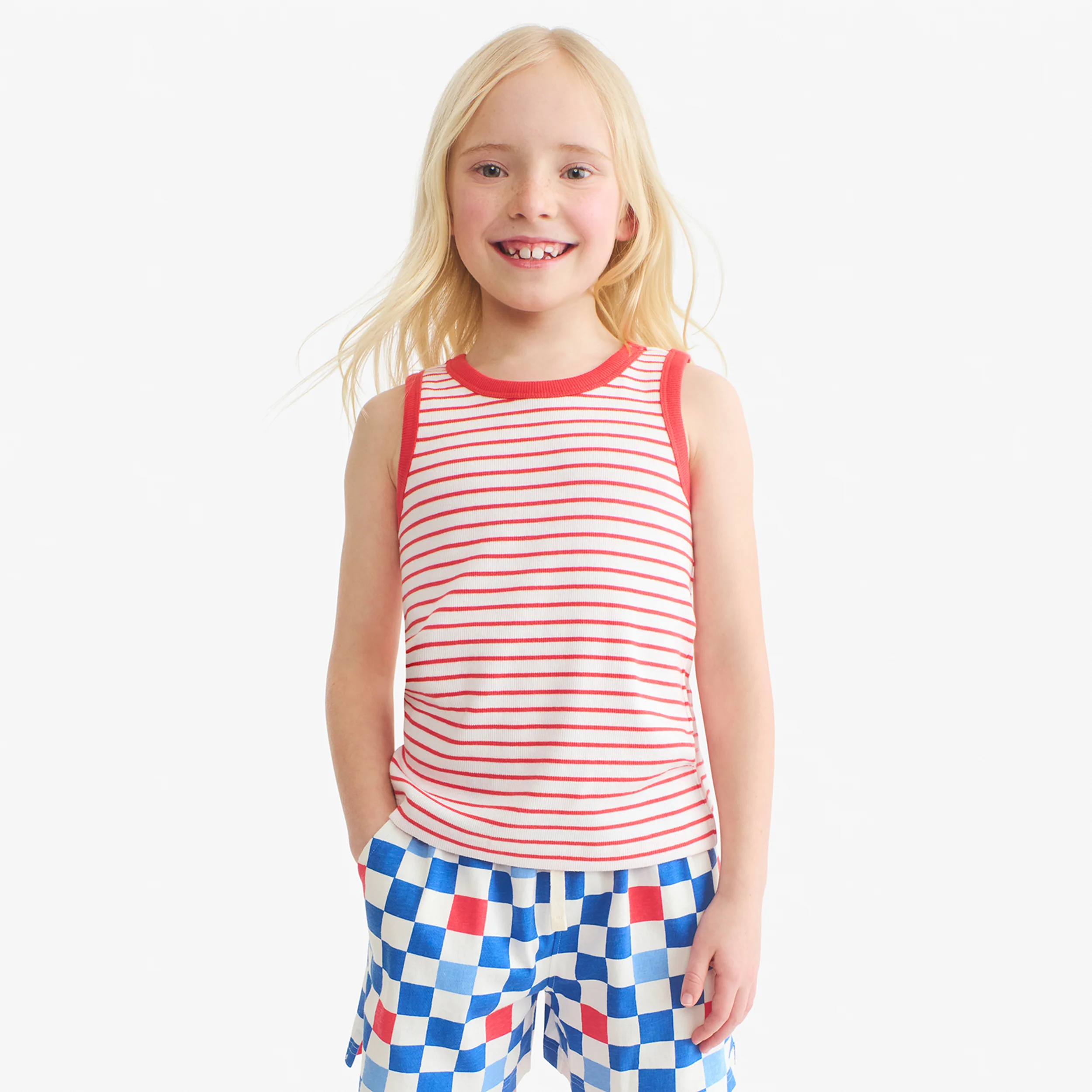 Kids rib tank in stripe - Image 5