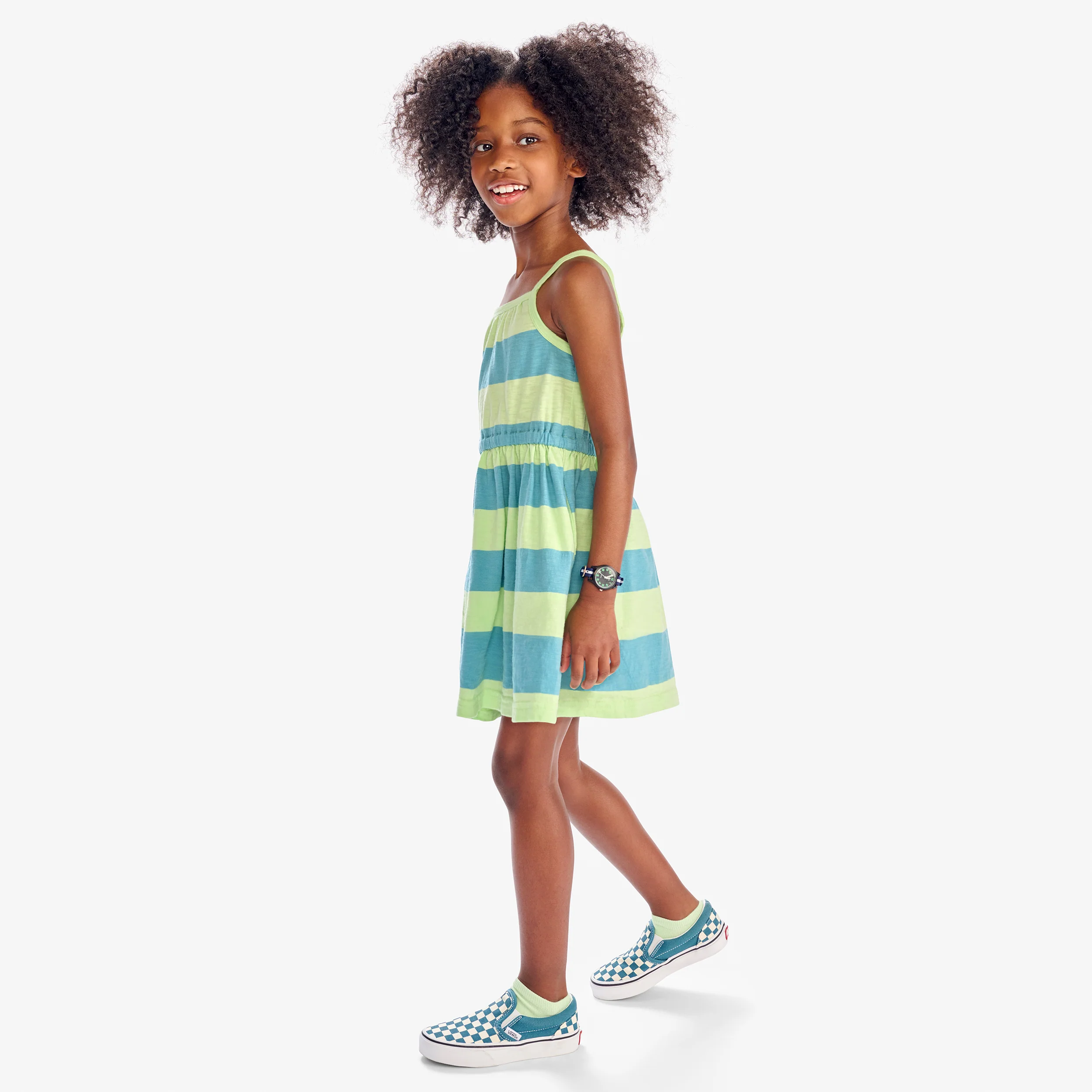 Clearance kids tank sundress in rugby stripe - Image 5