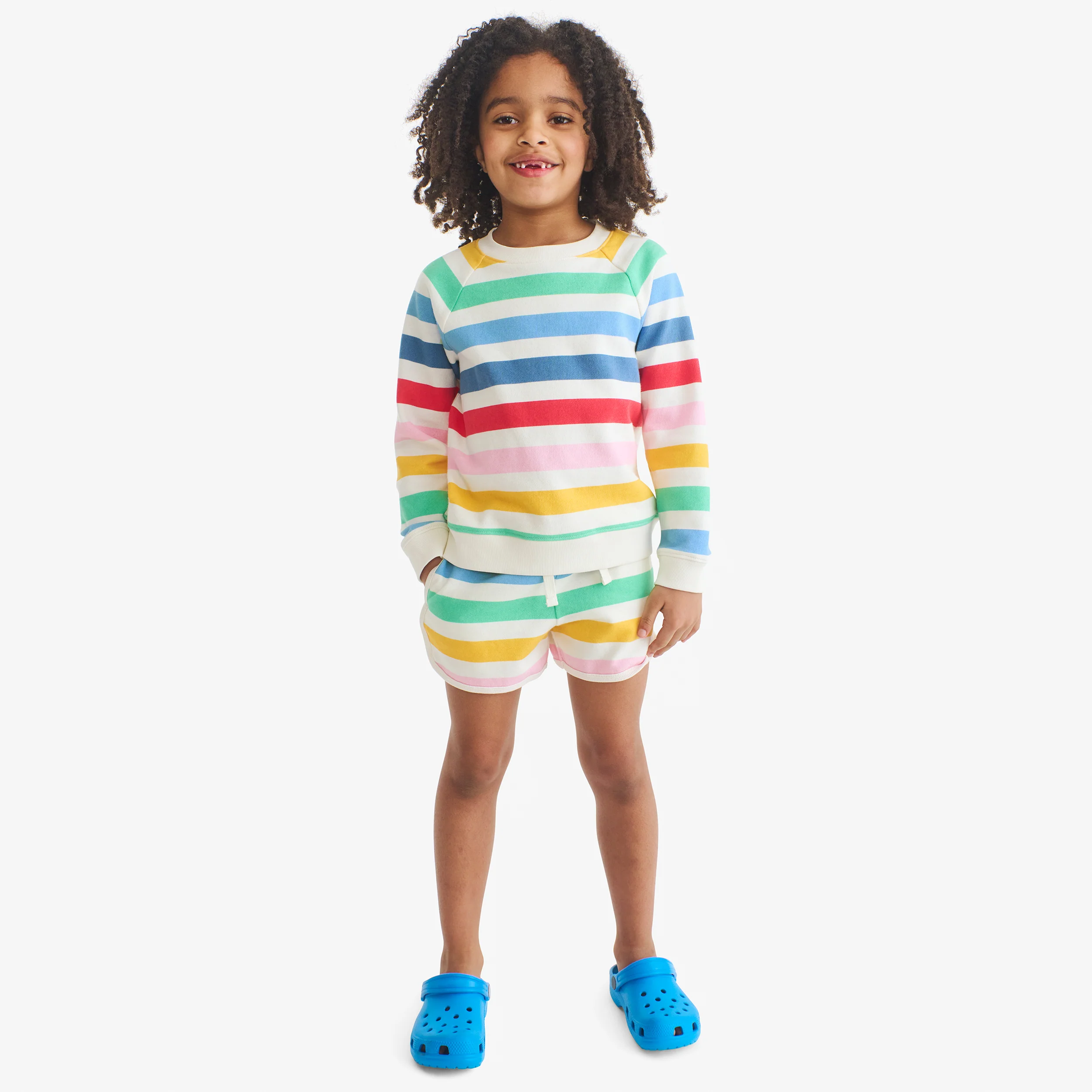 Kids sweatshirt in candy stripe - Image 3