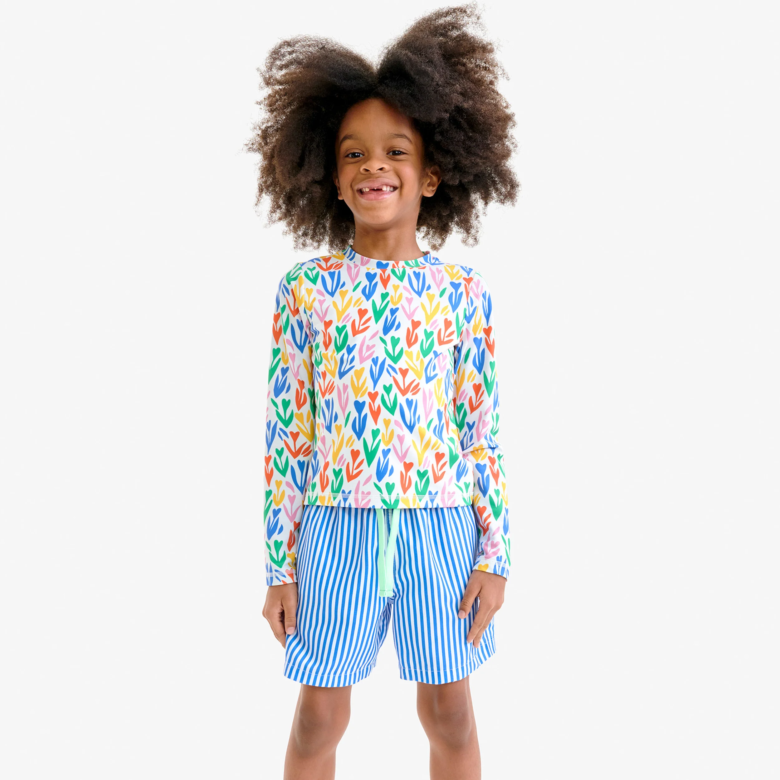 Kids swim trunk in stripe - Image 6