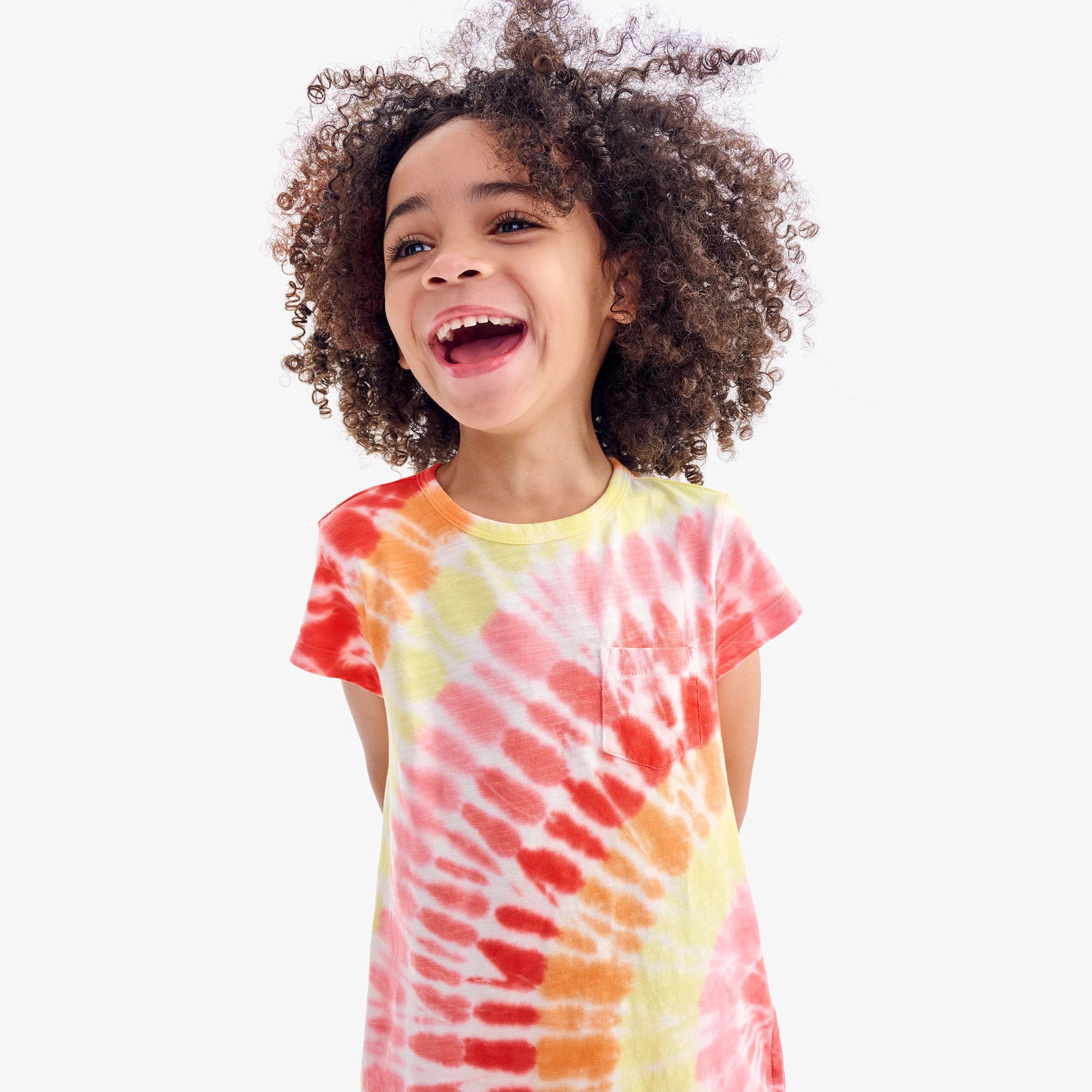 Clearance kids t-shirt dress in tie-dye - Image 4