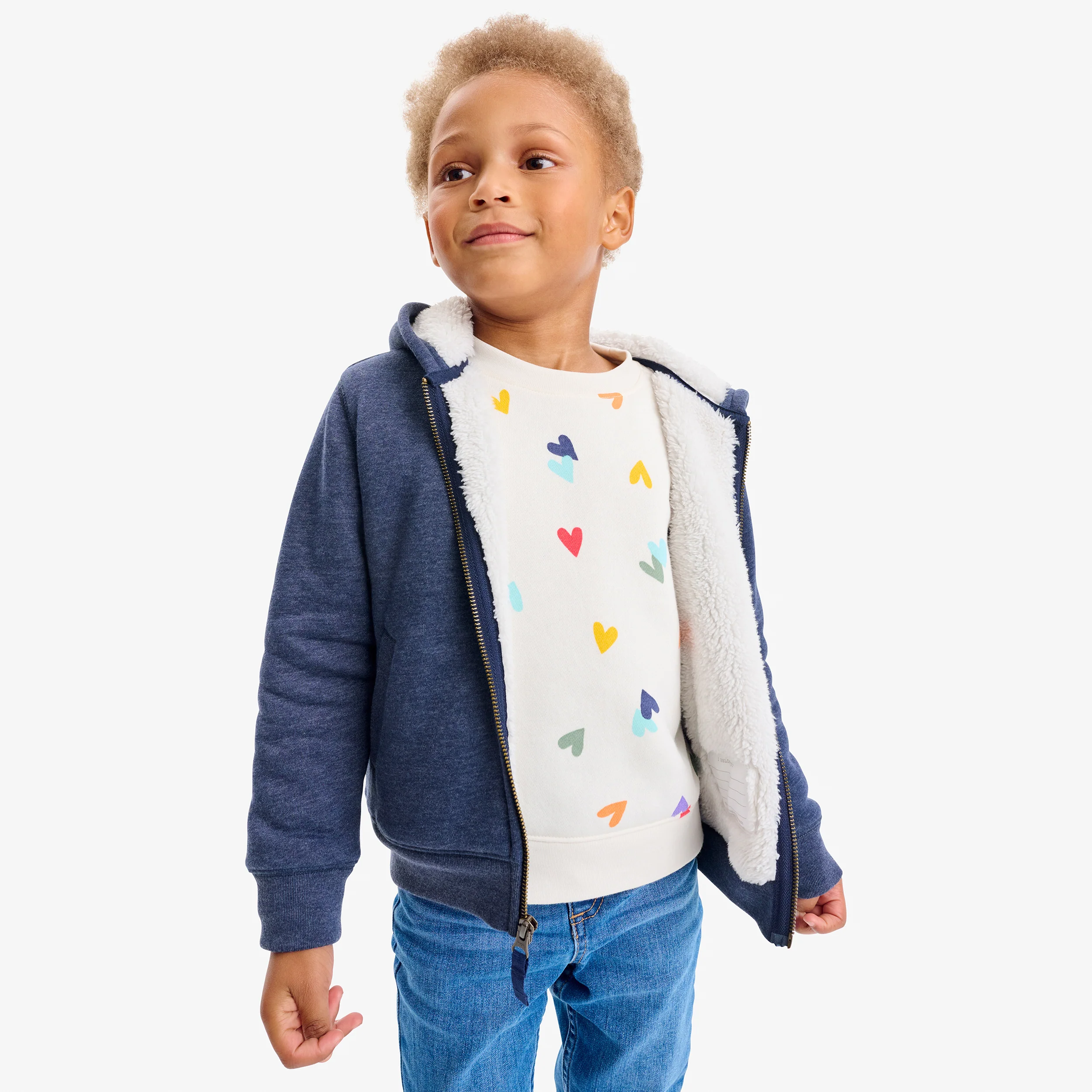 Kids teddy fleece-lined zip hoodie - Image 11