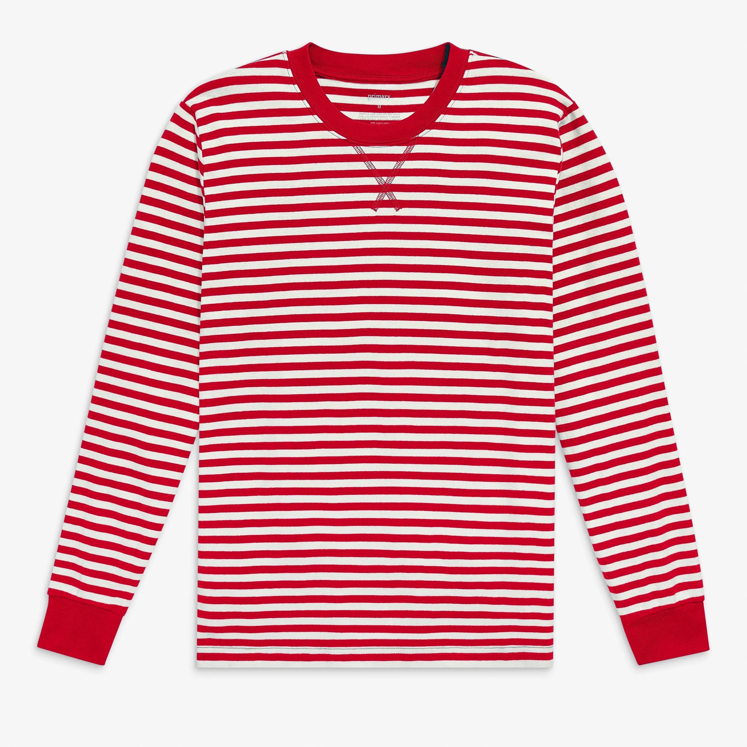 Clearance adult organic pj top in stripe (unisex fit)