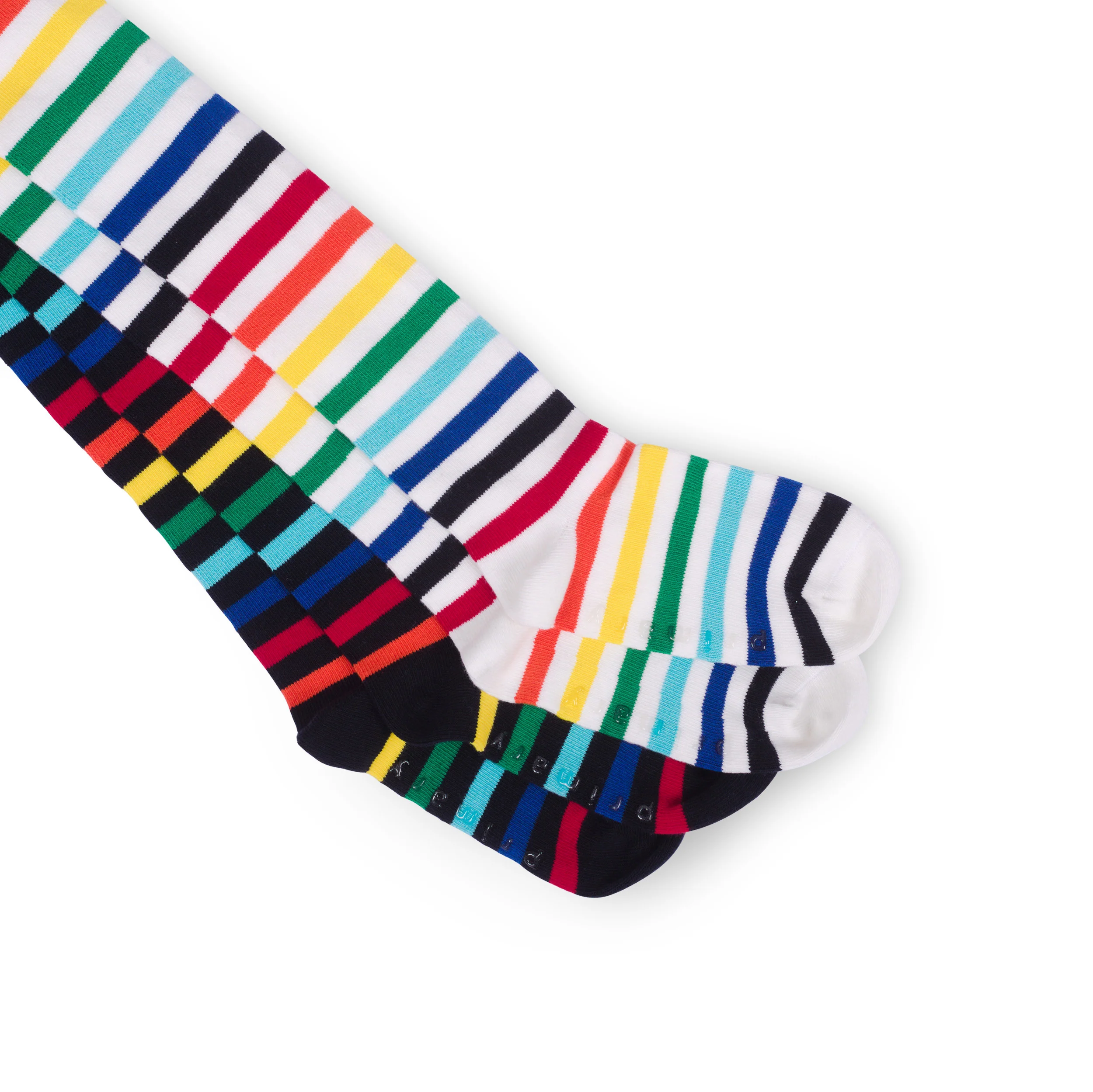 Clearance baby tights in rainbow stripe - Image 2