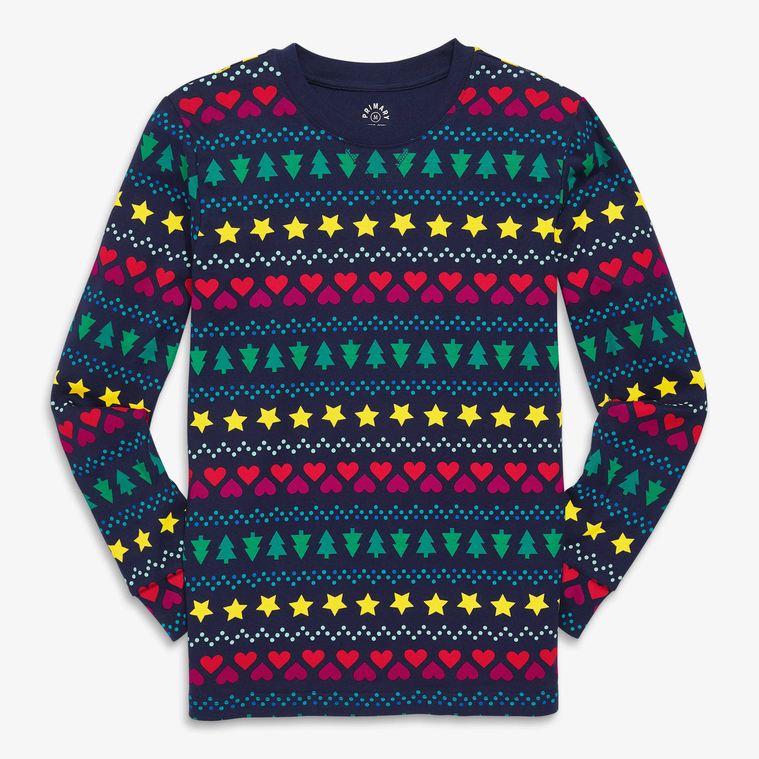 Clearance adult organic pj top in fair isle (unisex fit) - Image 2