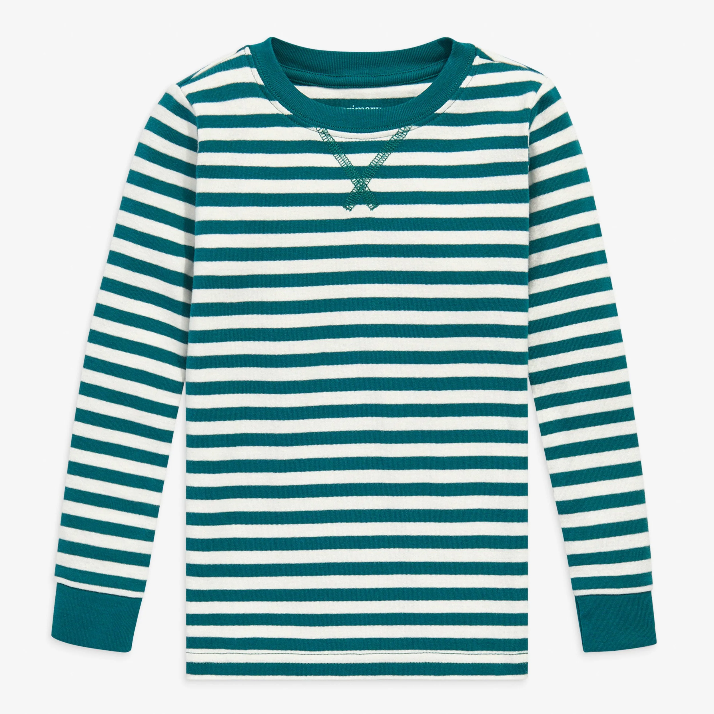 Clearance kids organic pj top in stripe - Image 2