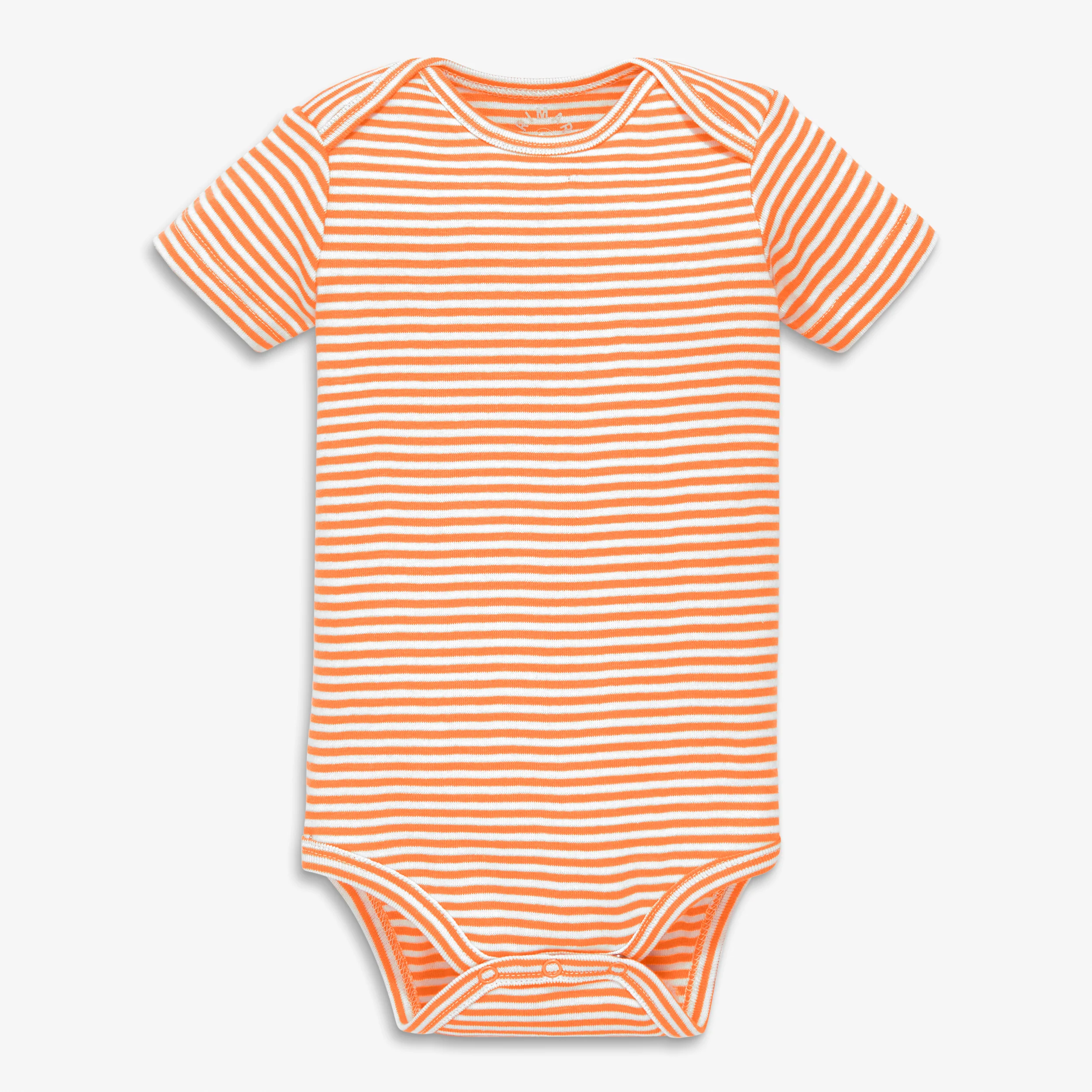 Clearance organic short sleeve babysuit in mini stripe - Image 2