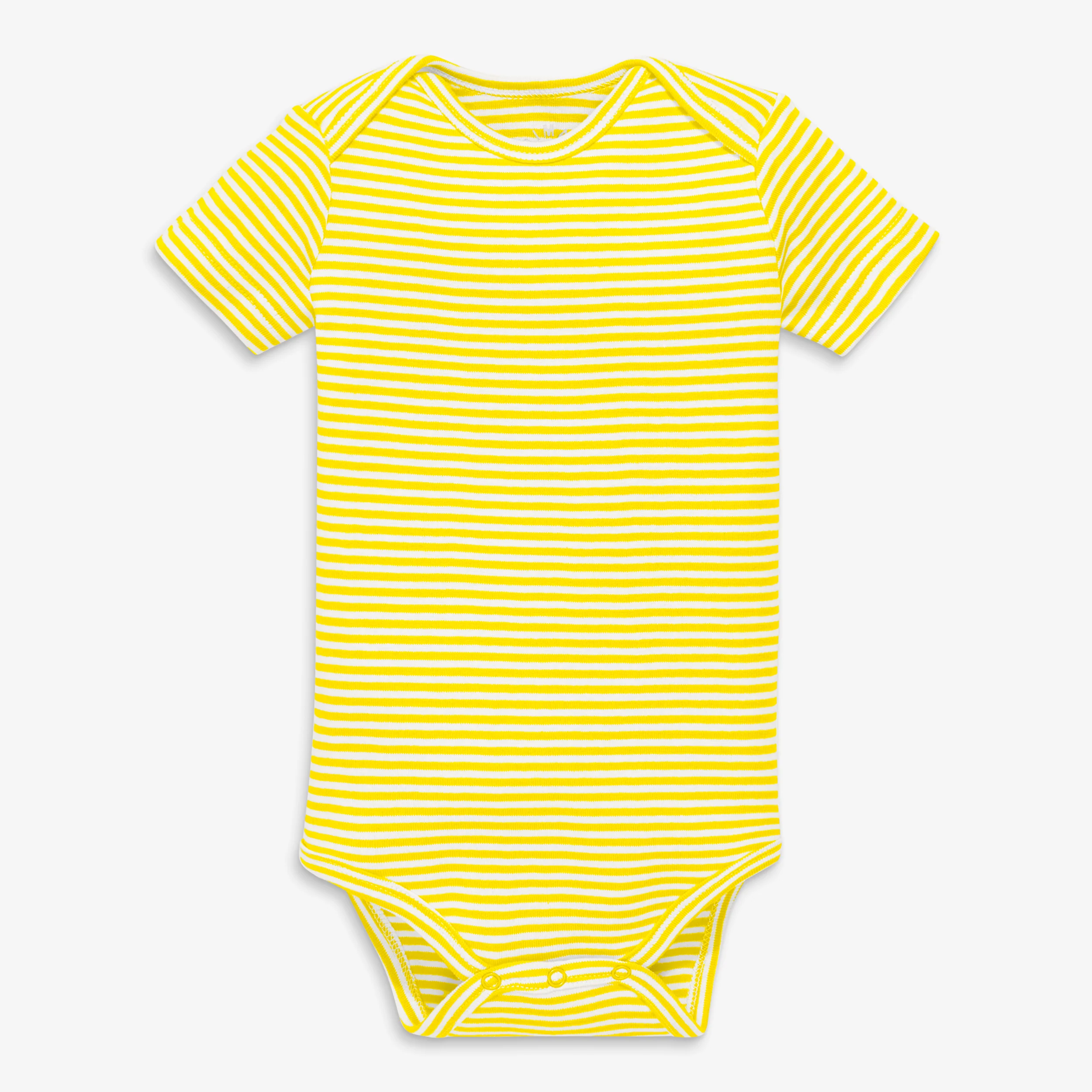 Clearance organic short sleeve babysuit in mini stripe - Image 7