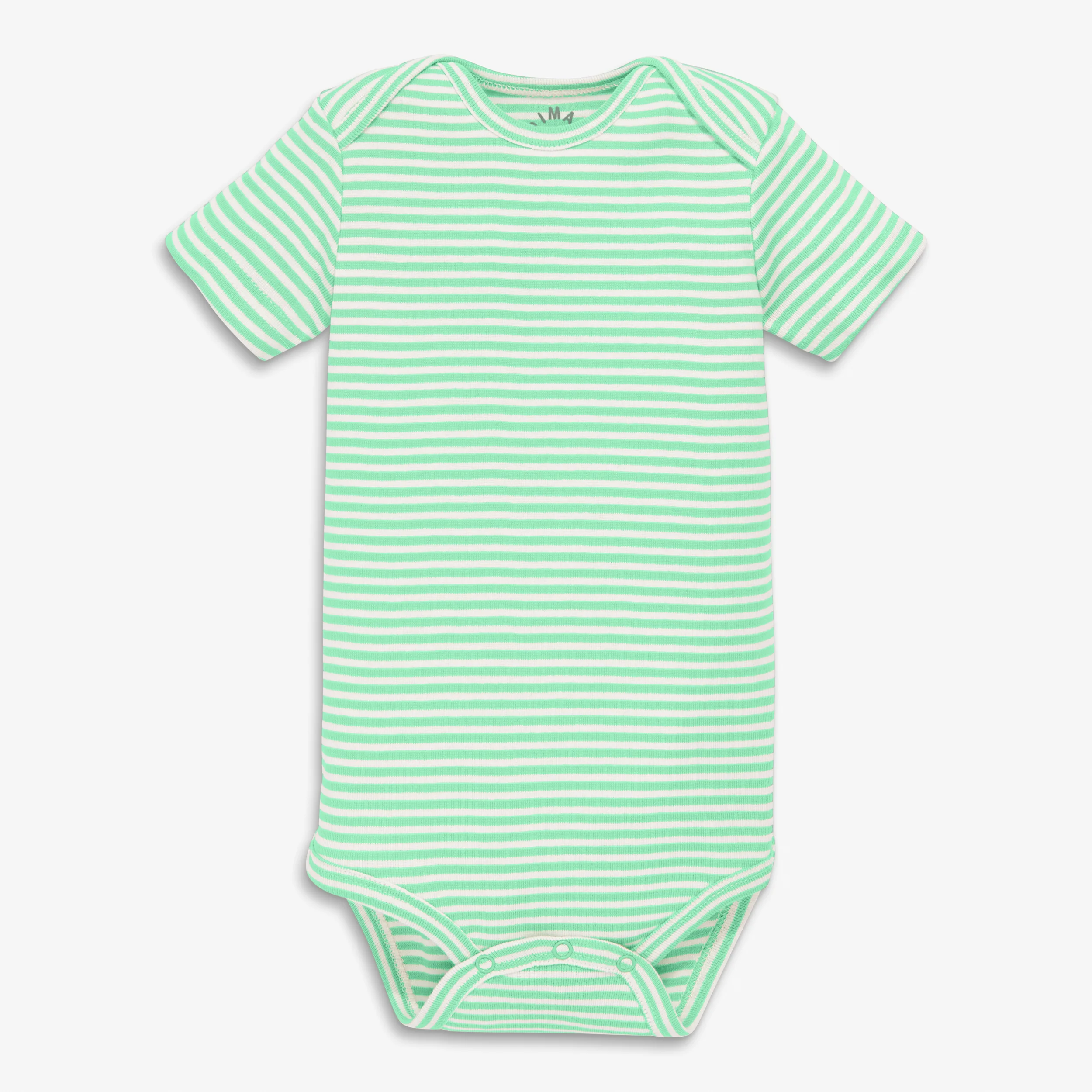 Clearance organic short sleeve babysuit in mini stripe - Image 9