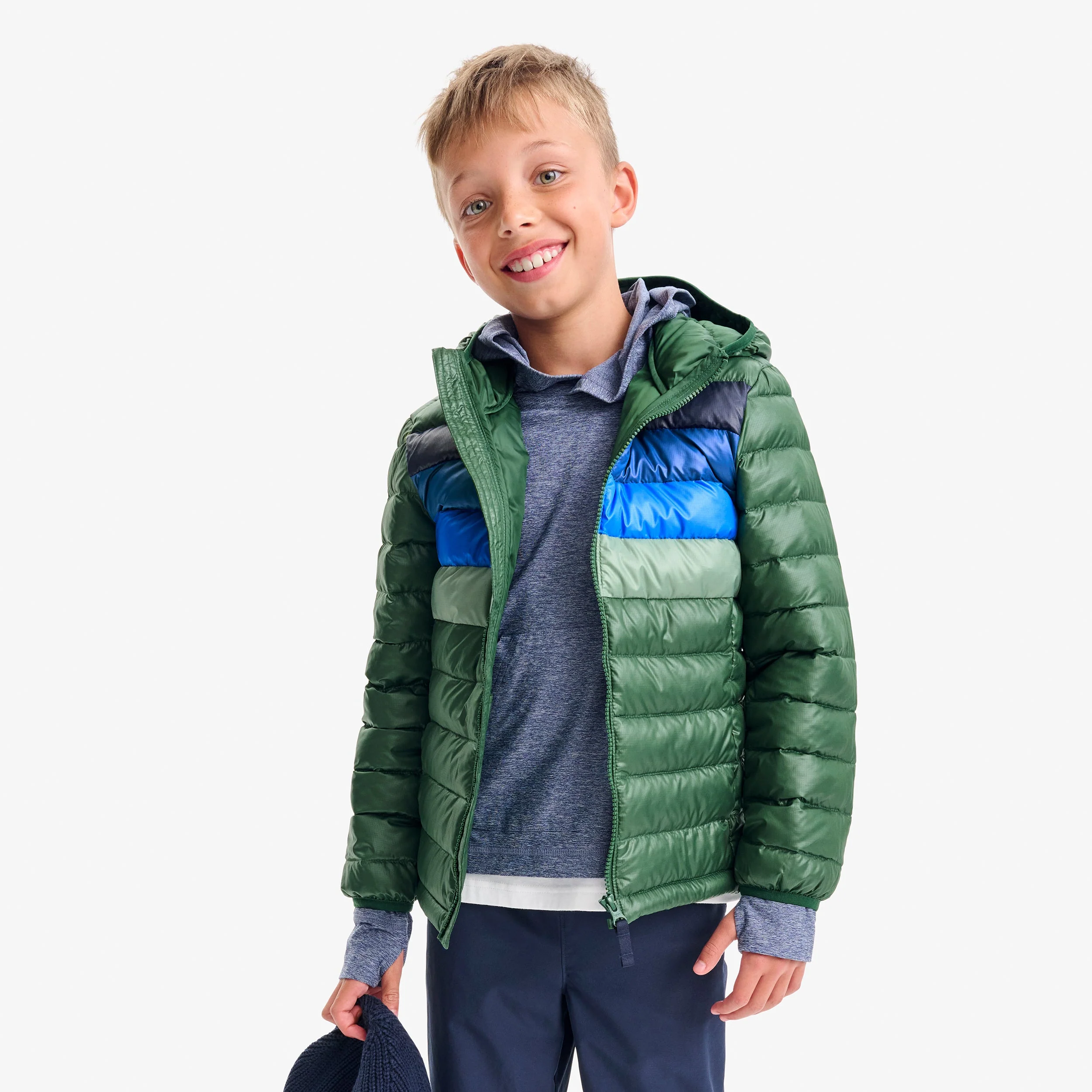 Kids stripe lightweight puffer jacket - Image 9