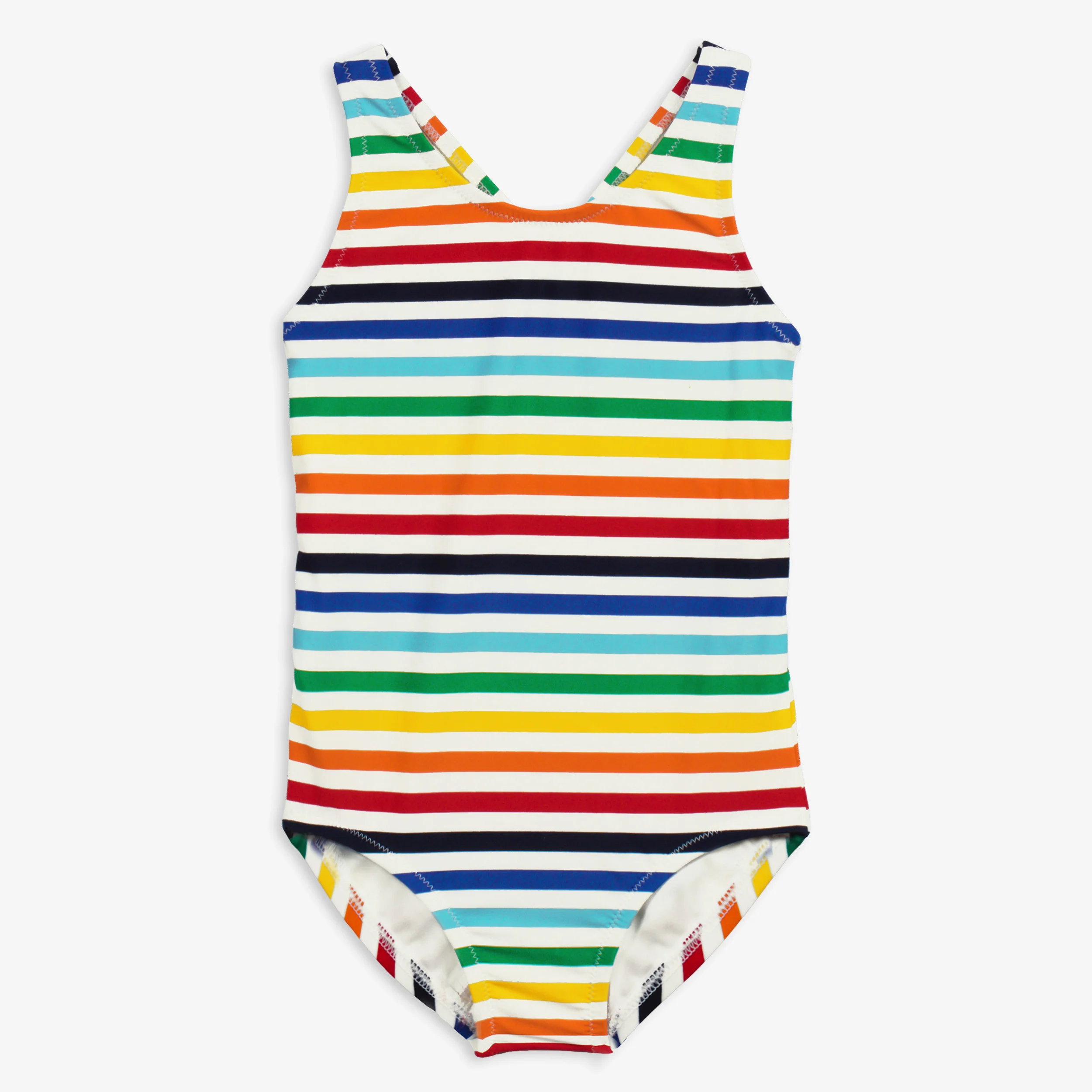 Clearance kids tank swimsuit in rainbow stripe - Image 2